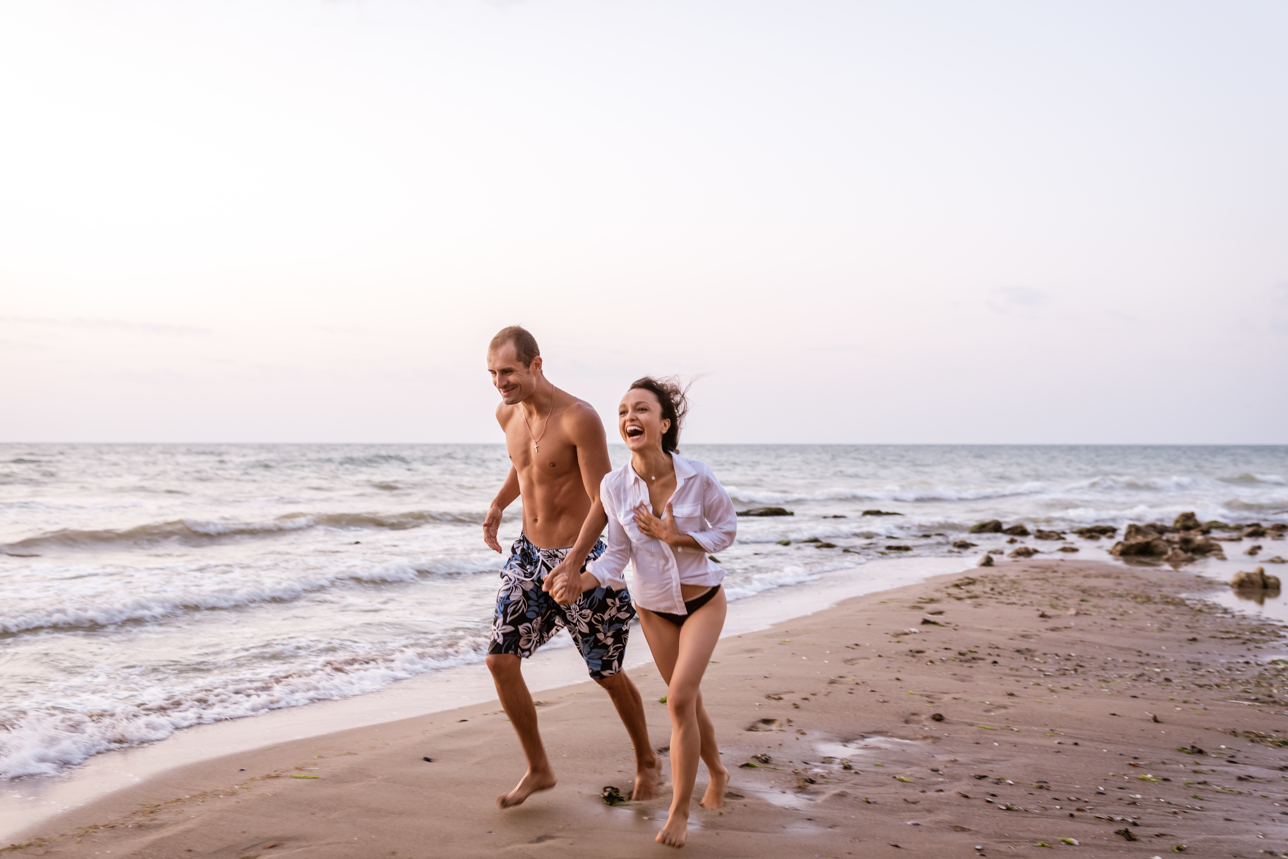 Санжейка, рассвет, Лена и Артём