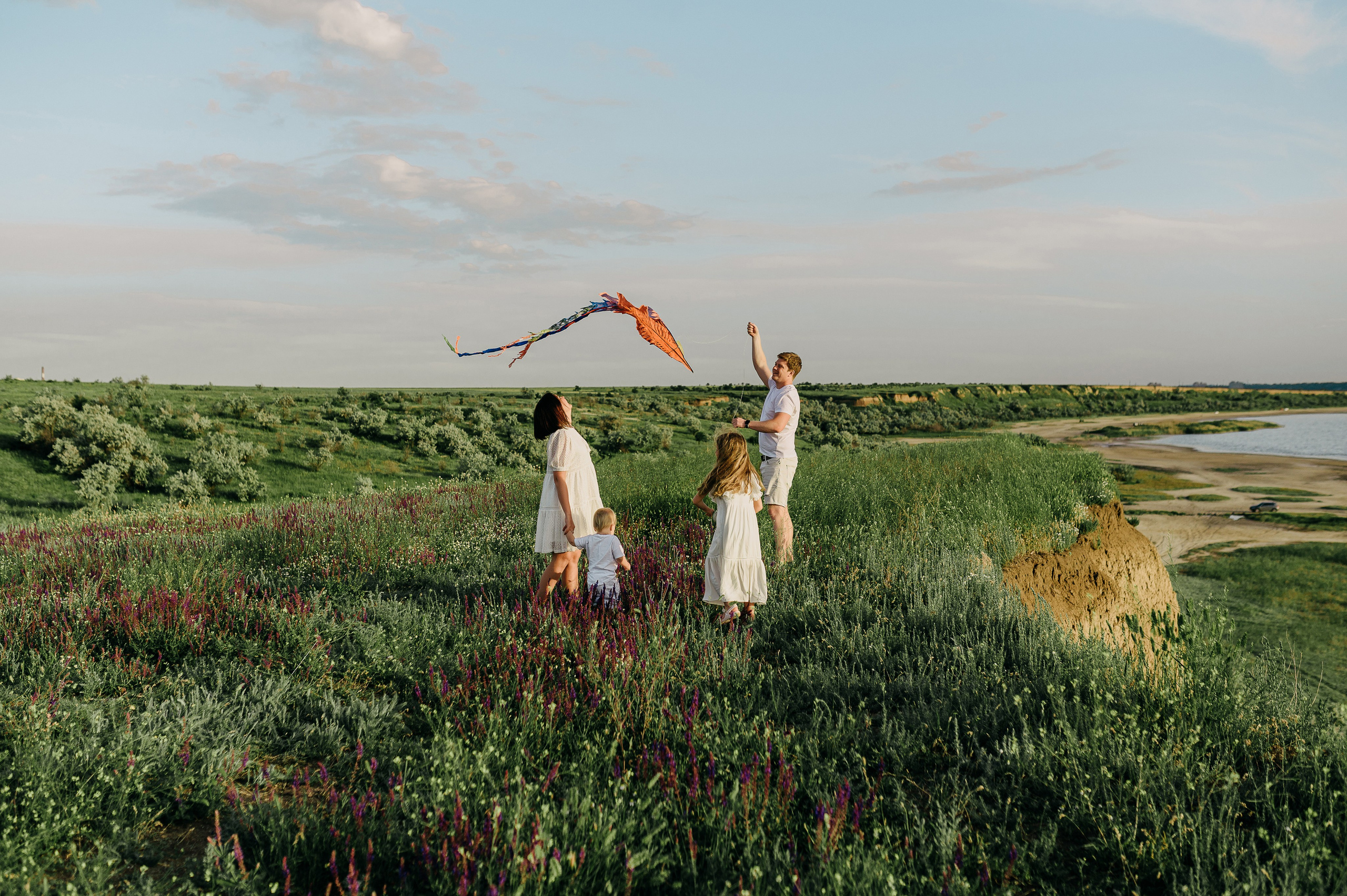Воздушный змей, история на озере