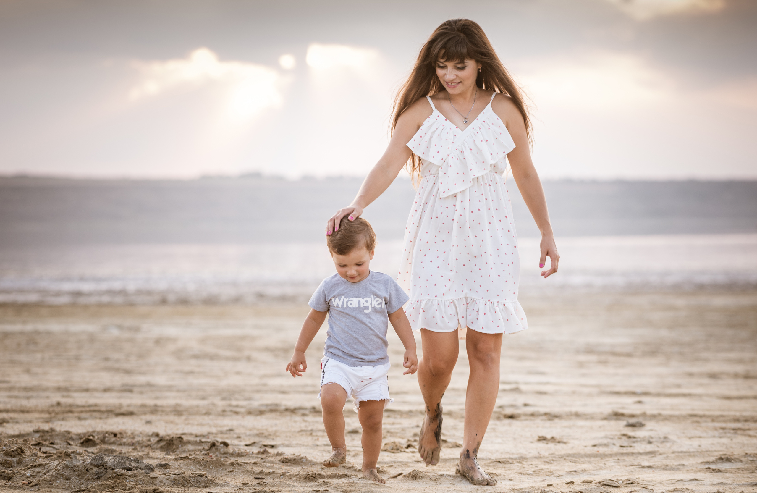 Дина и Тима на Куяльнике