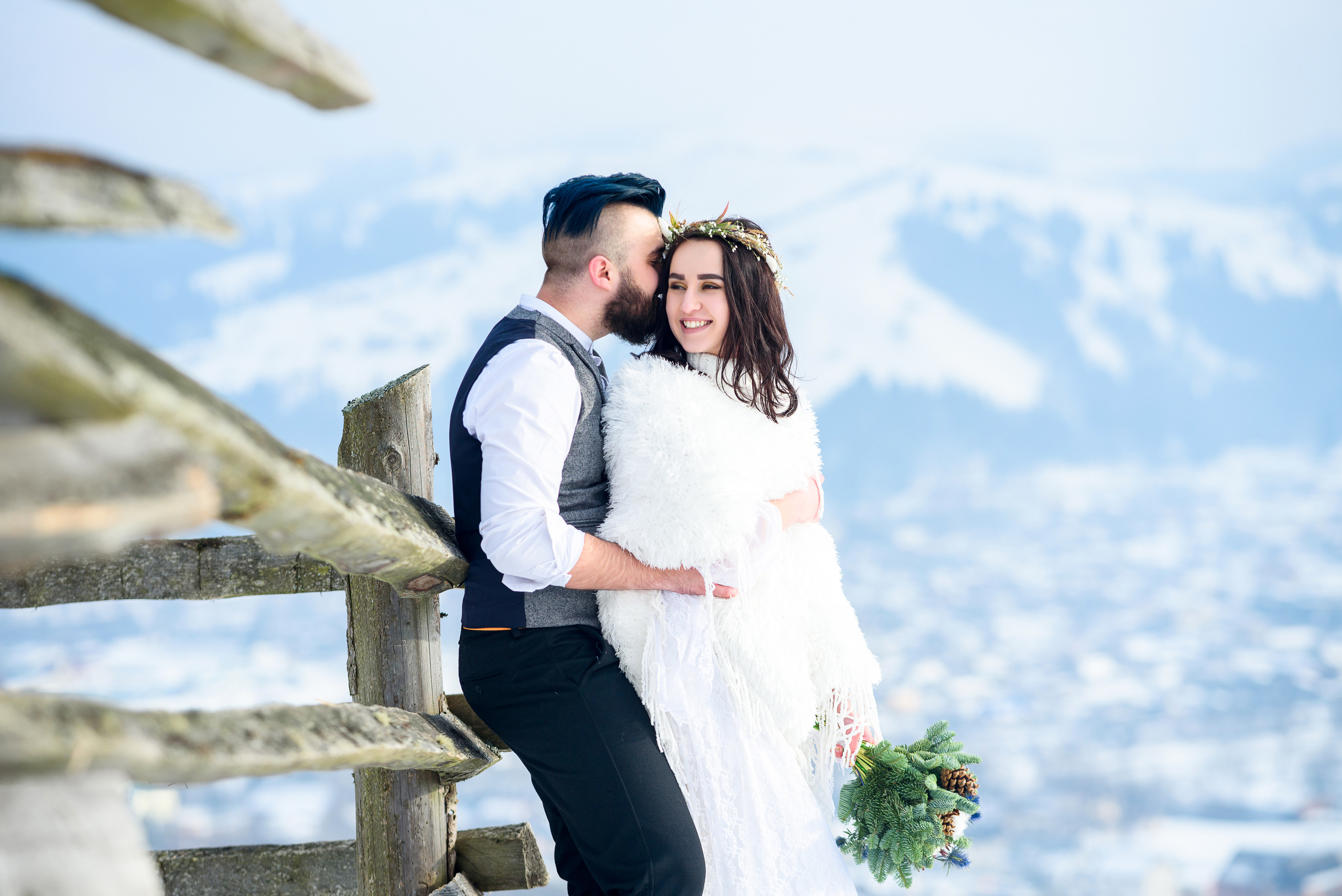 Зимняя свадьба в Карпатах