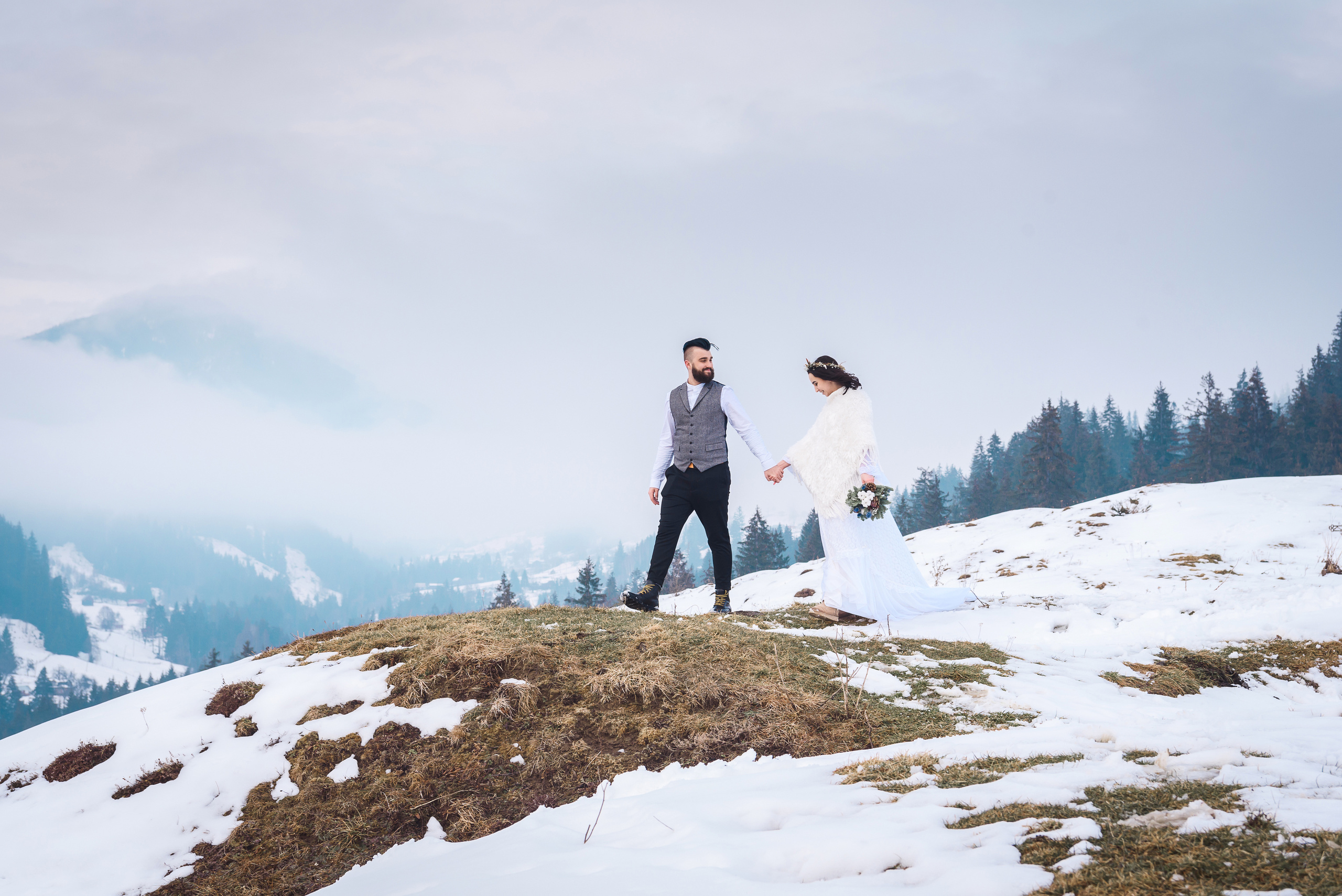 Зимняя свадьба в Карпатах