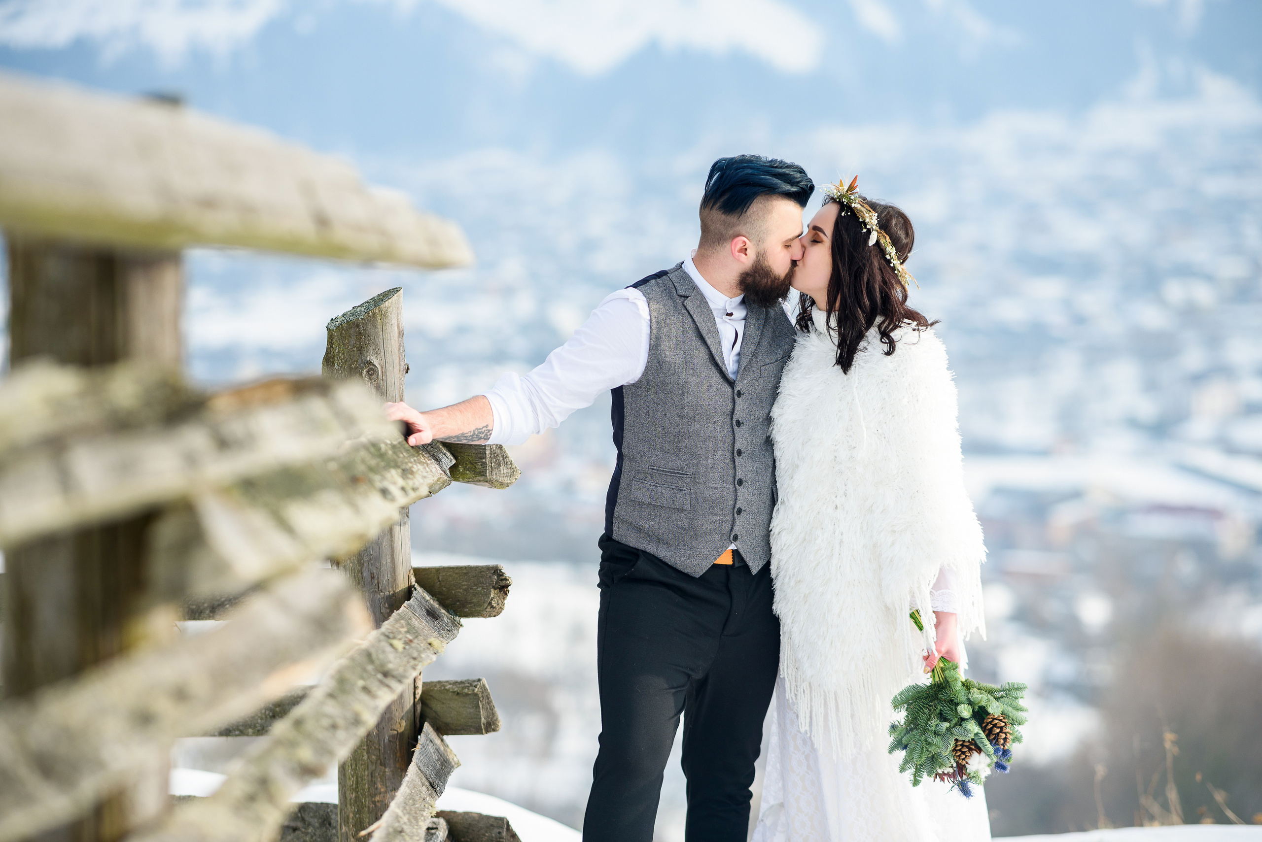 Зимняя свадьба в Карпатах