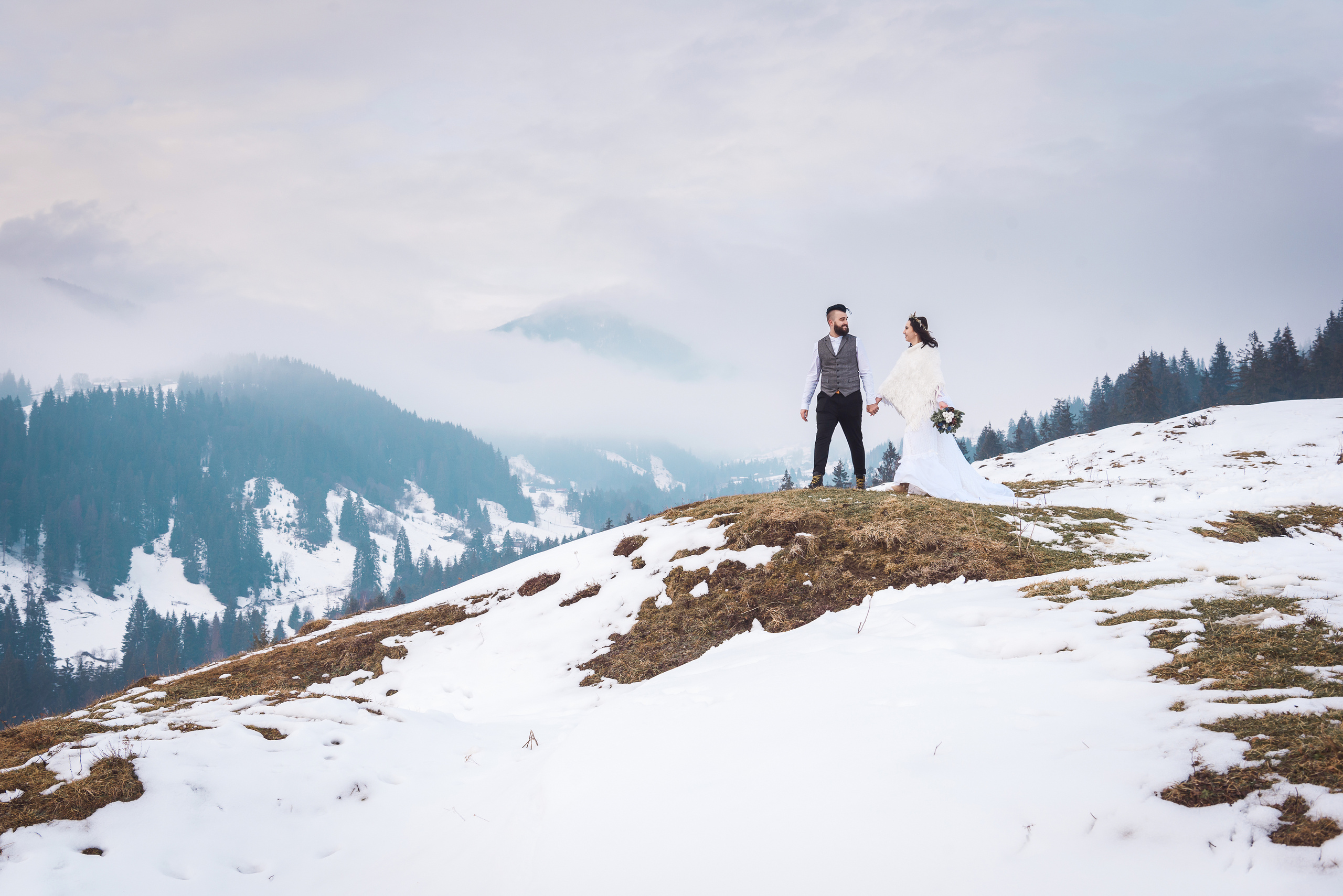 Зимняя свадьба в Карпатах