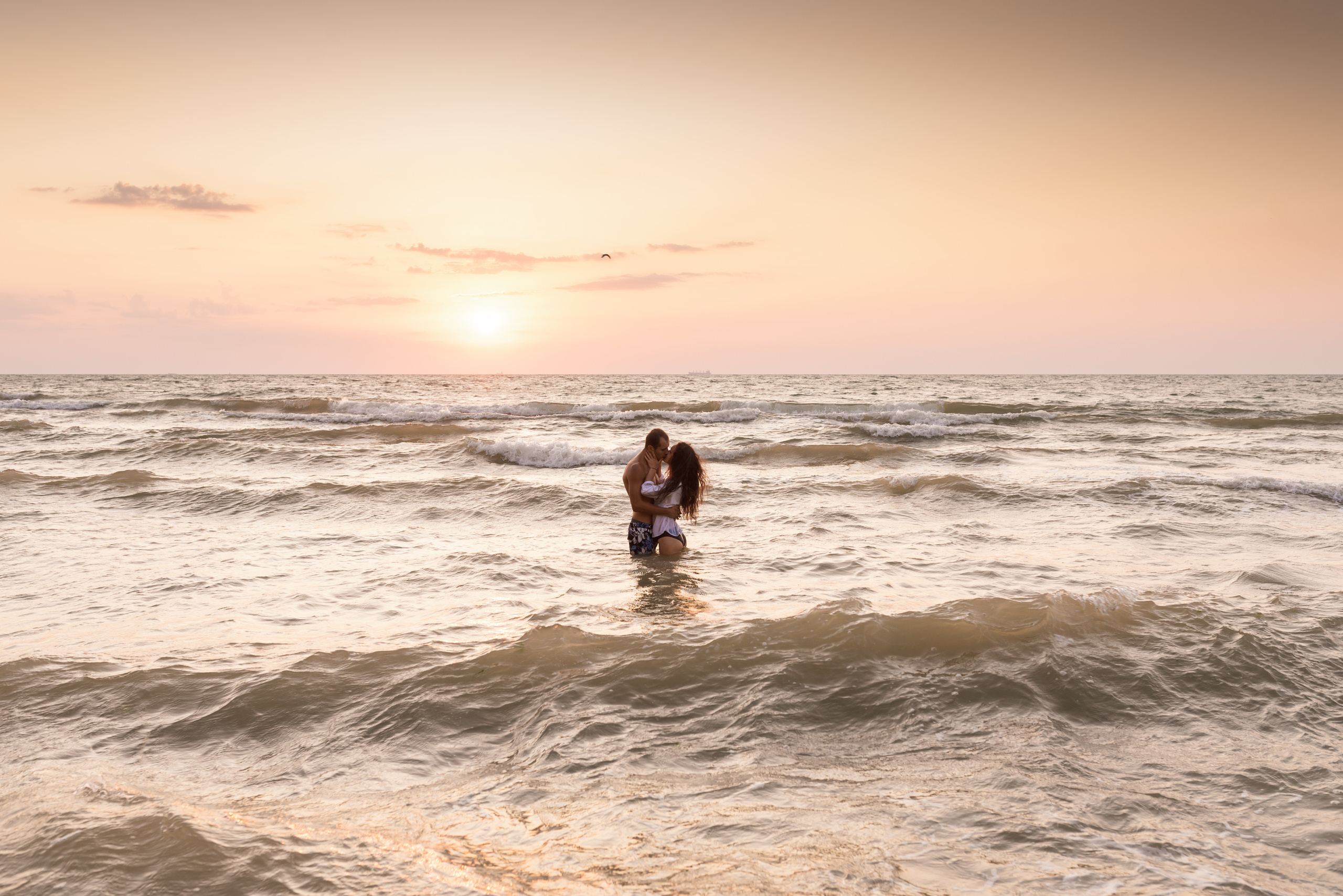 Санжейка, рассвет, Лена и Артём