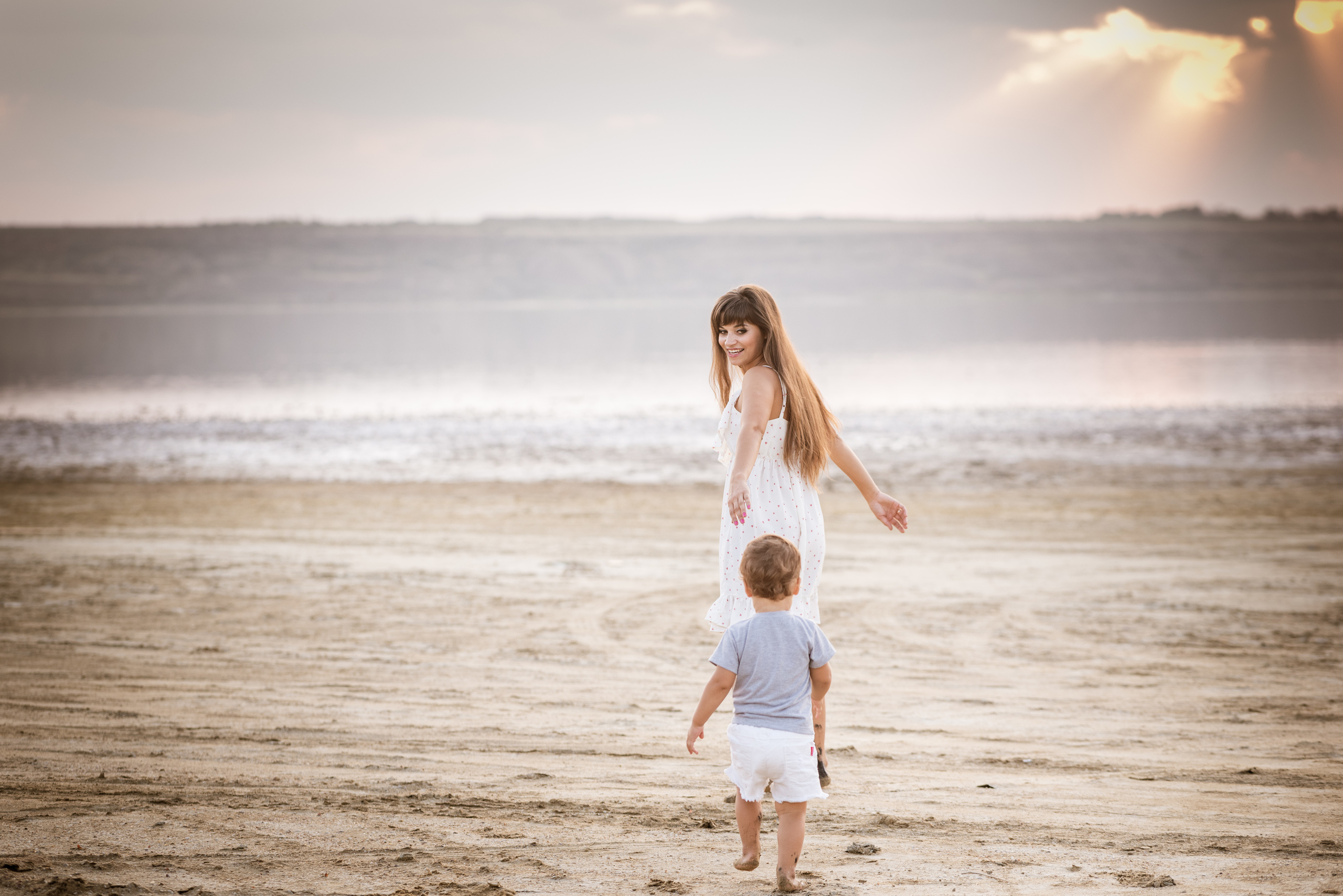 Дина и Тима на Куяльнике