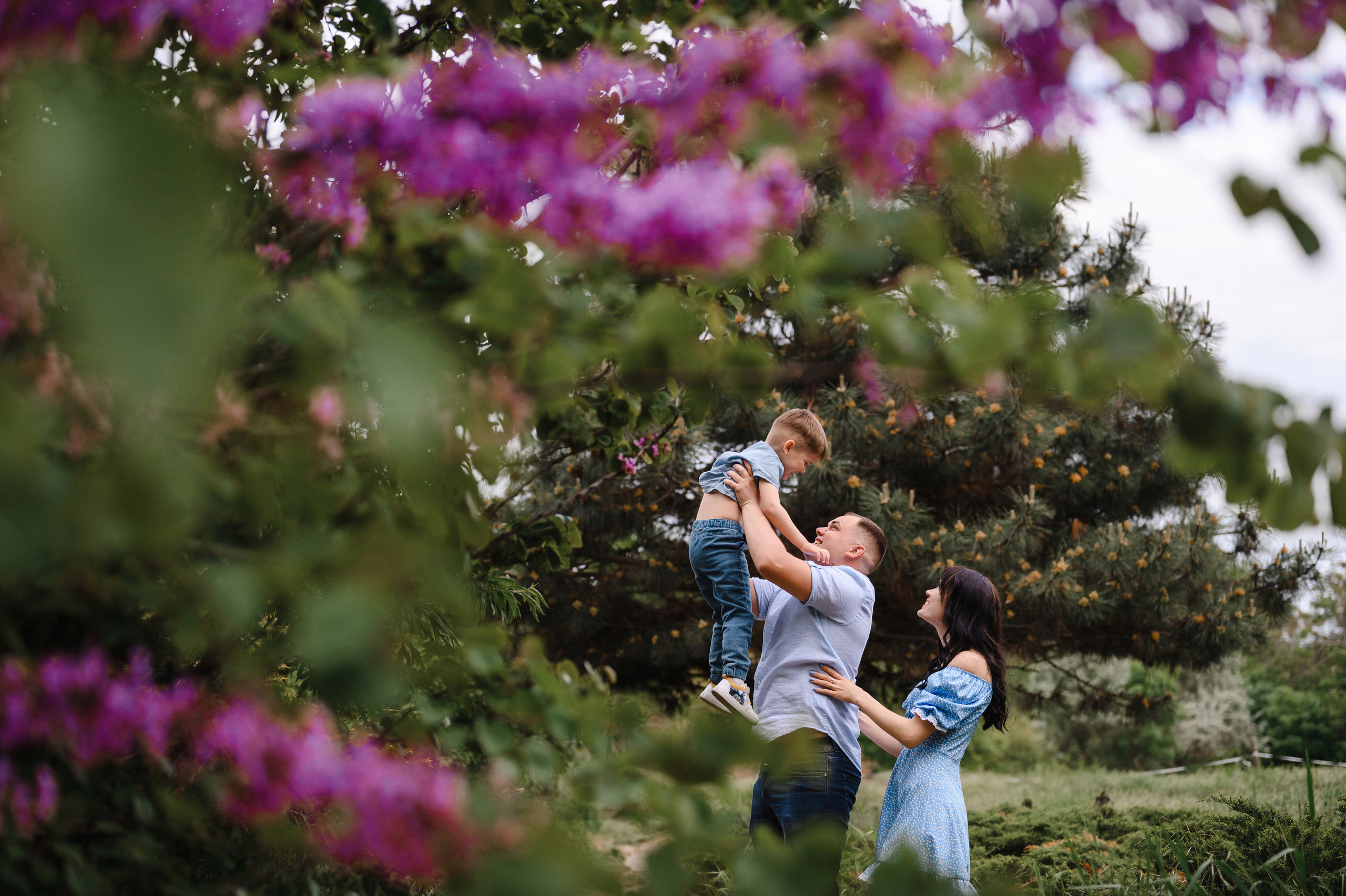 Оля, Макс и Тимоша в Ботаническом саду