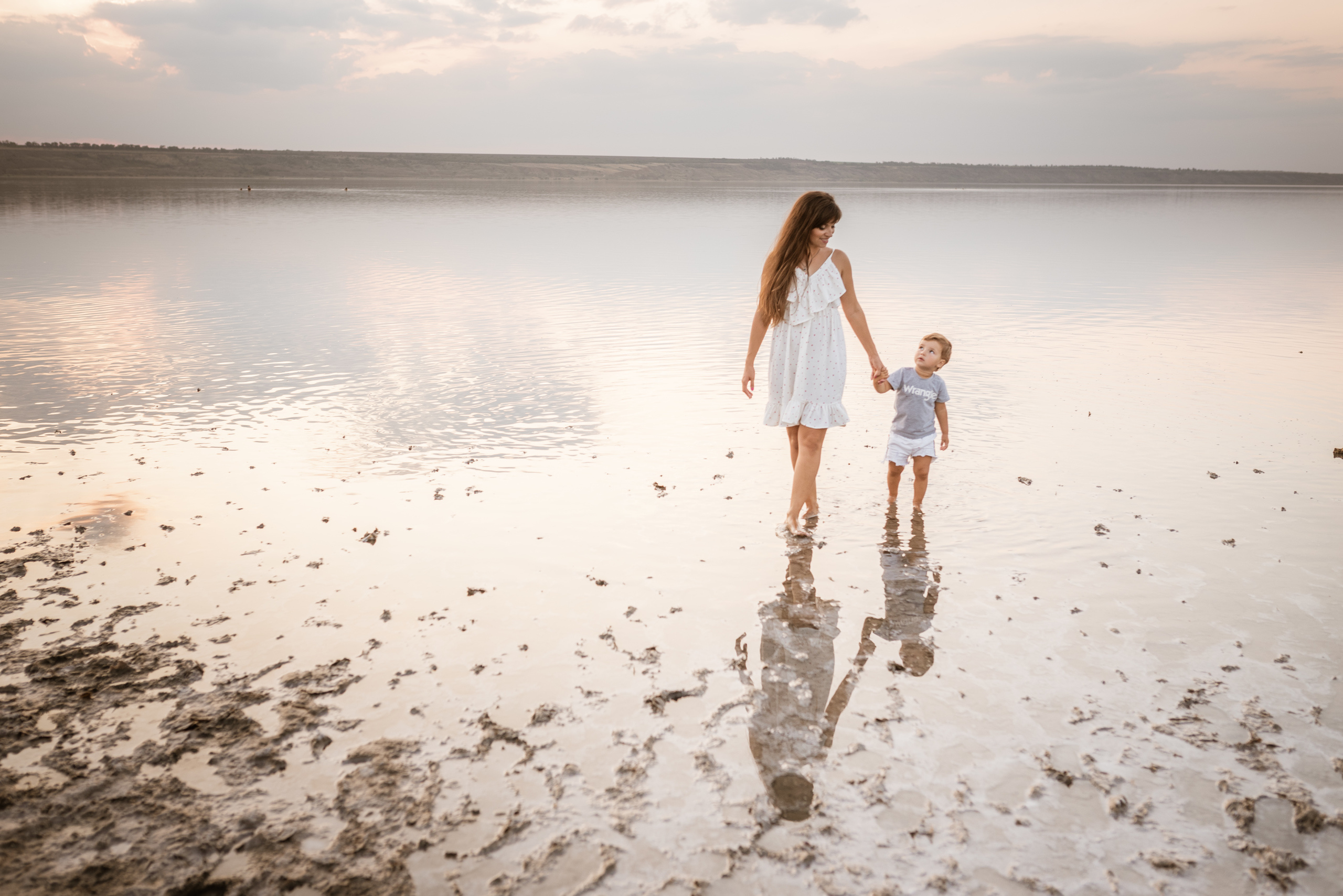 Дина и Тима на Куяльнике