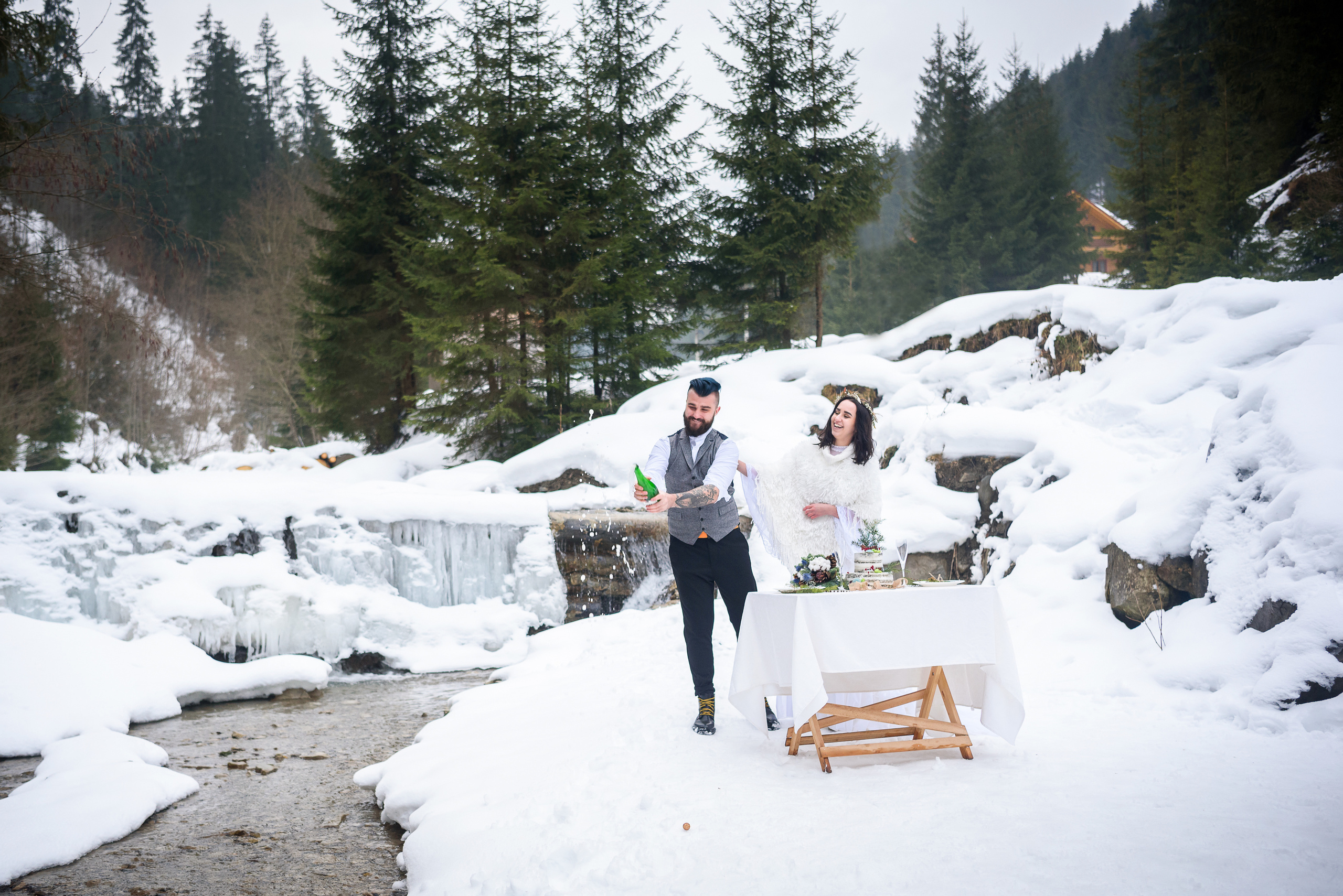 Зимняя свадьба в Карпатах