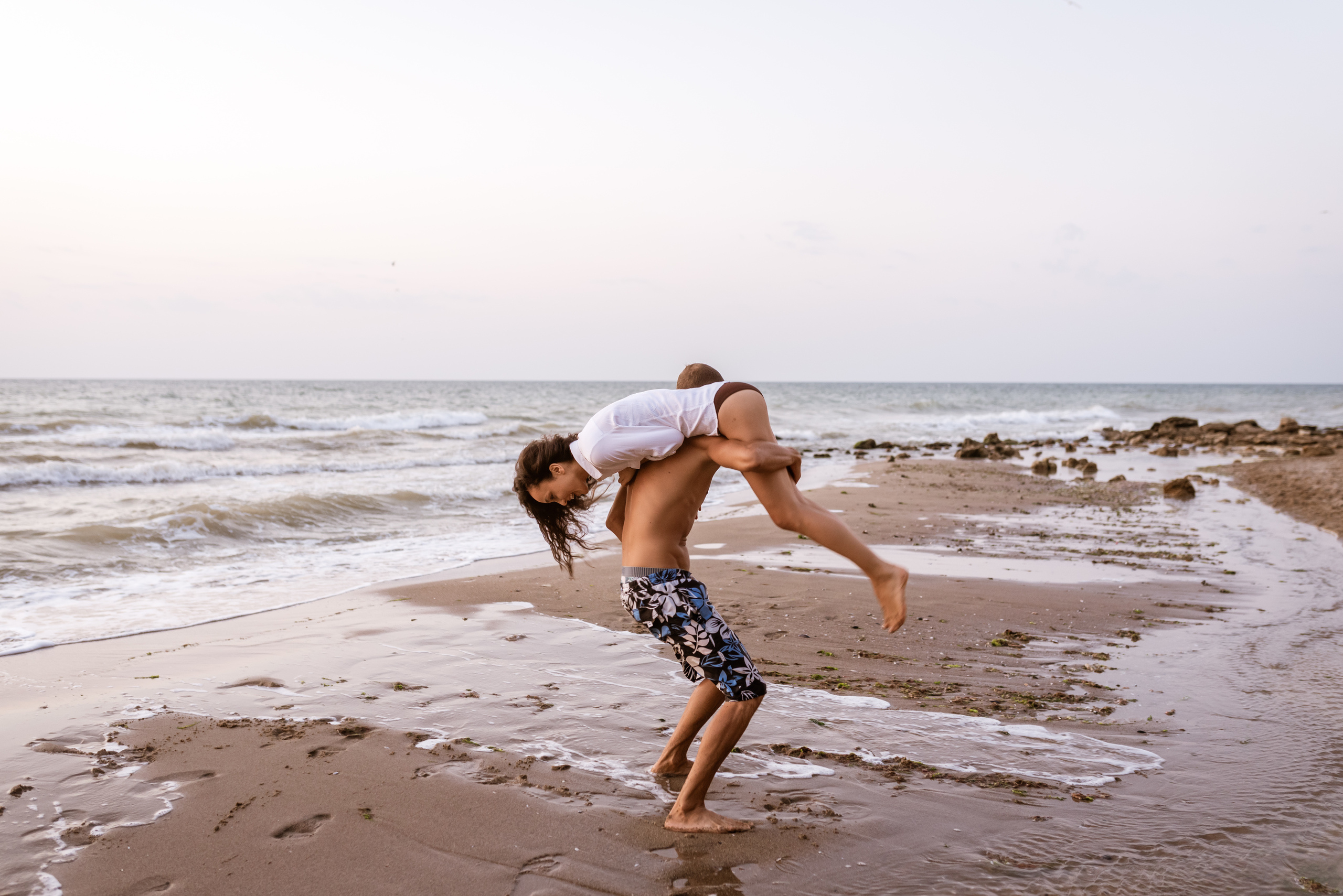 Санжейка, рассвет, Лена и Артём