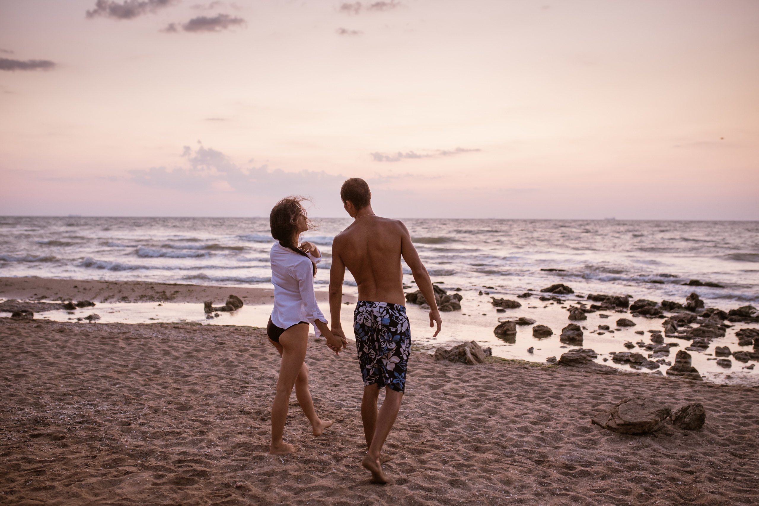 Санжейка, рассвет, Лена и Артём