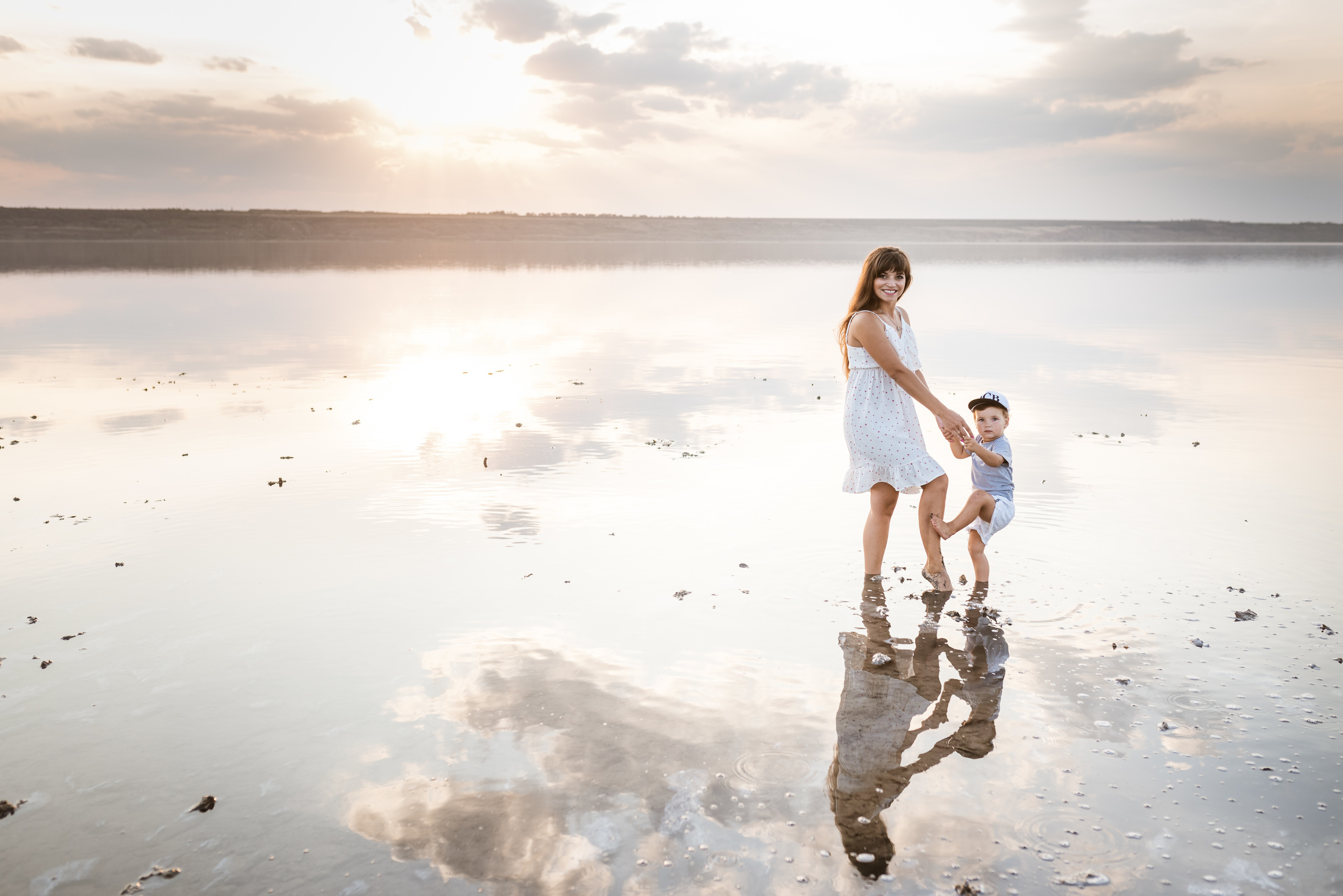 Дина и Тима на Куяльнике