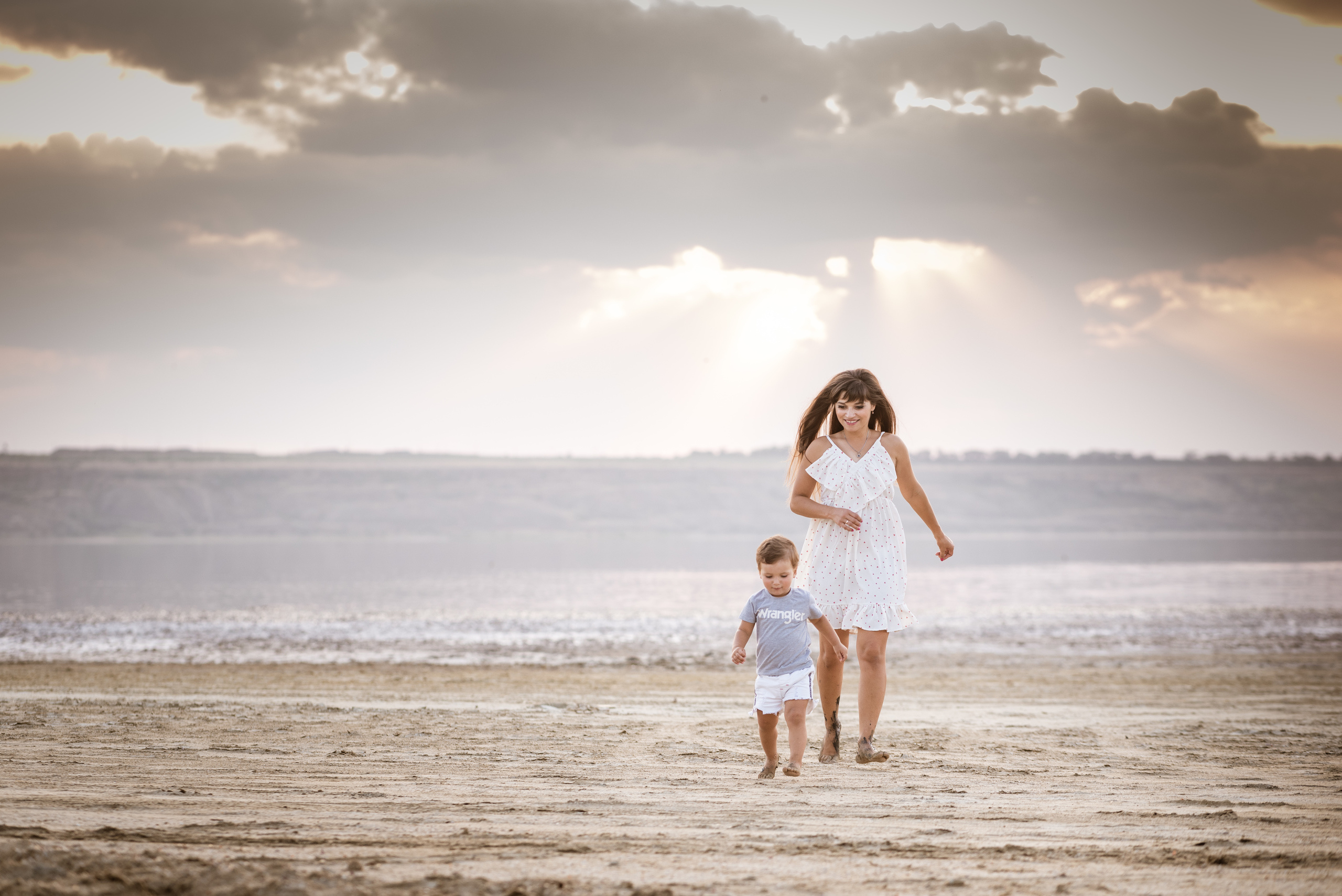 Дина и Тима на Куяльнике