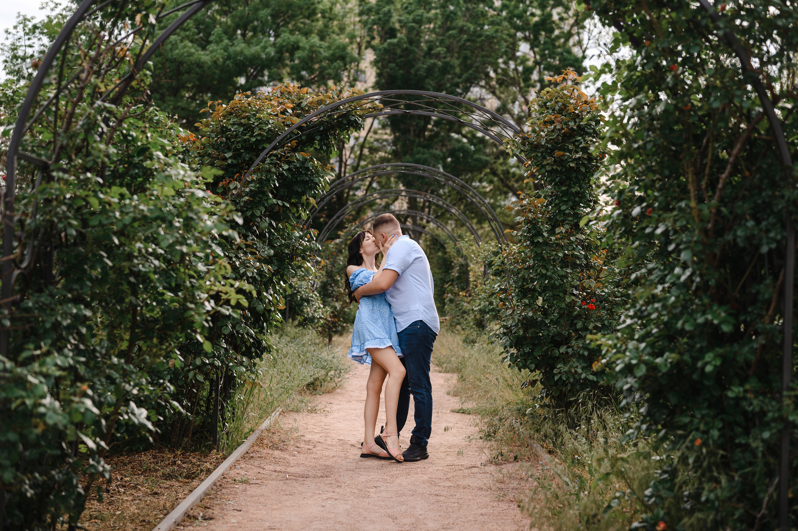 Оля, Макс и Тимоша в Ботаническом саду