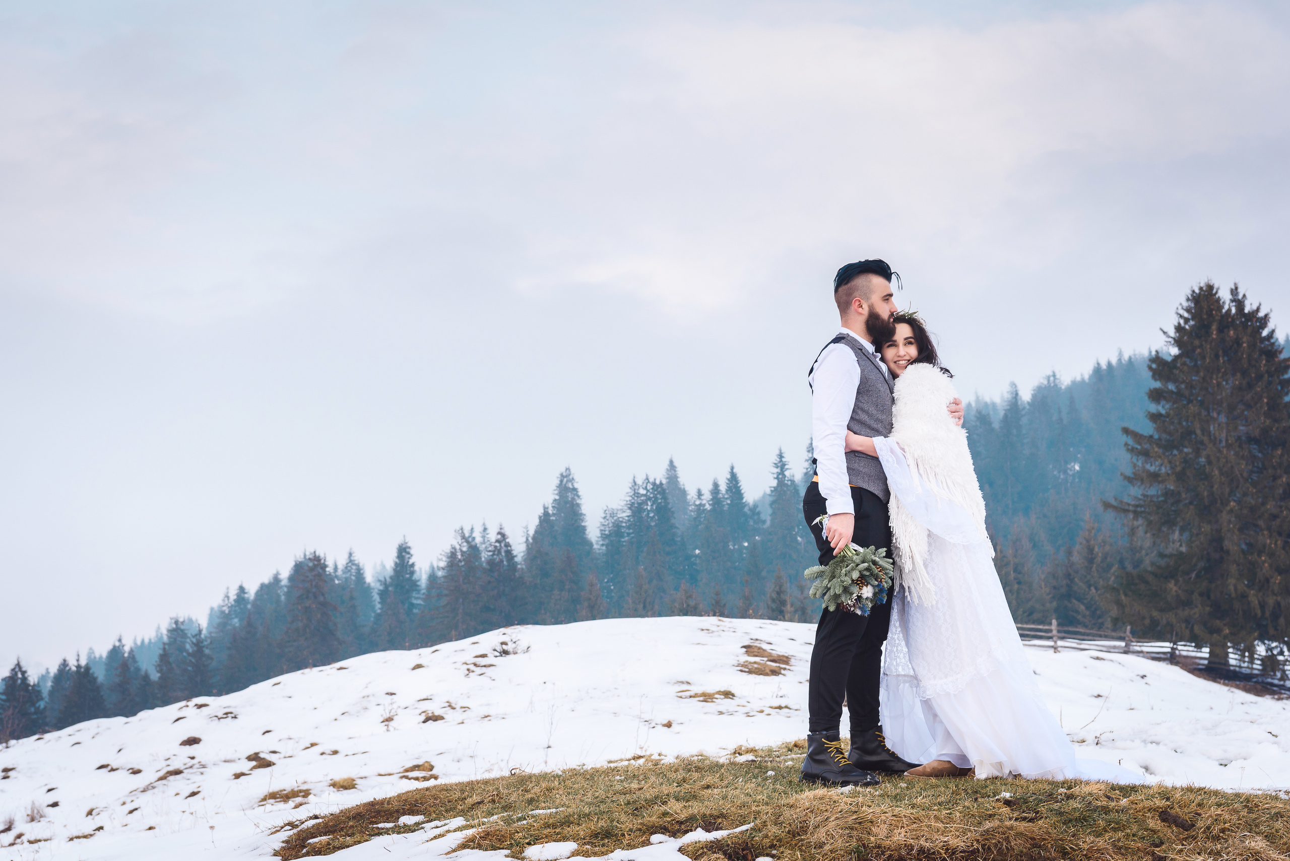 Зимняя свадьба в Карпатах