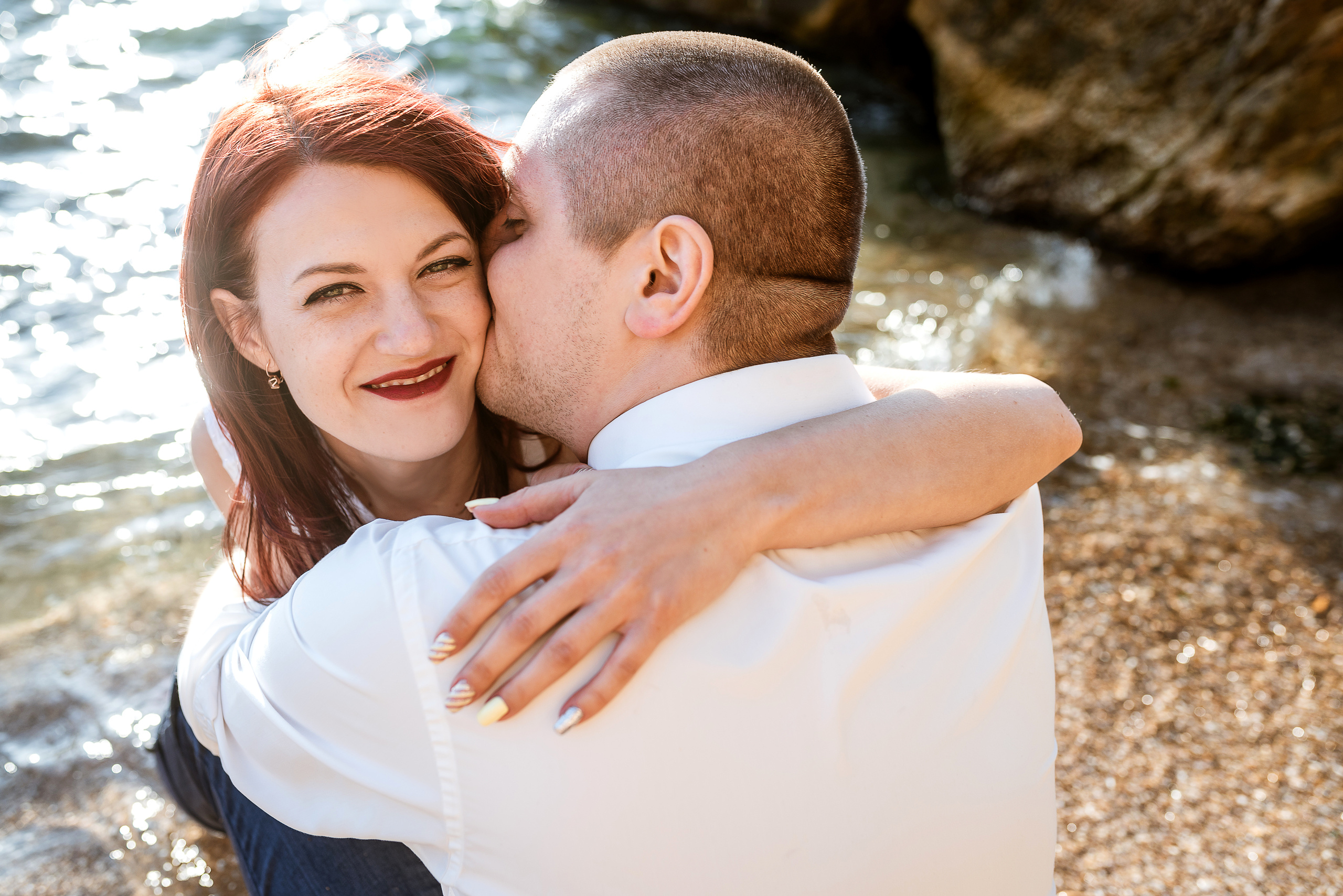 Морской рассвет. Паша и Наташа