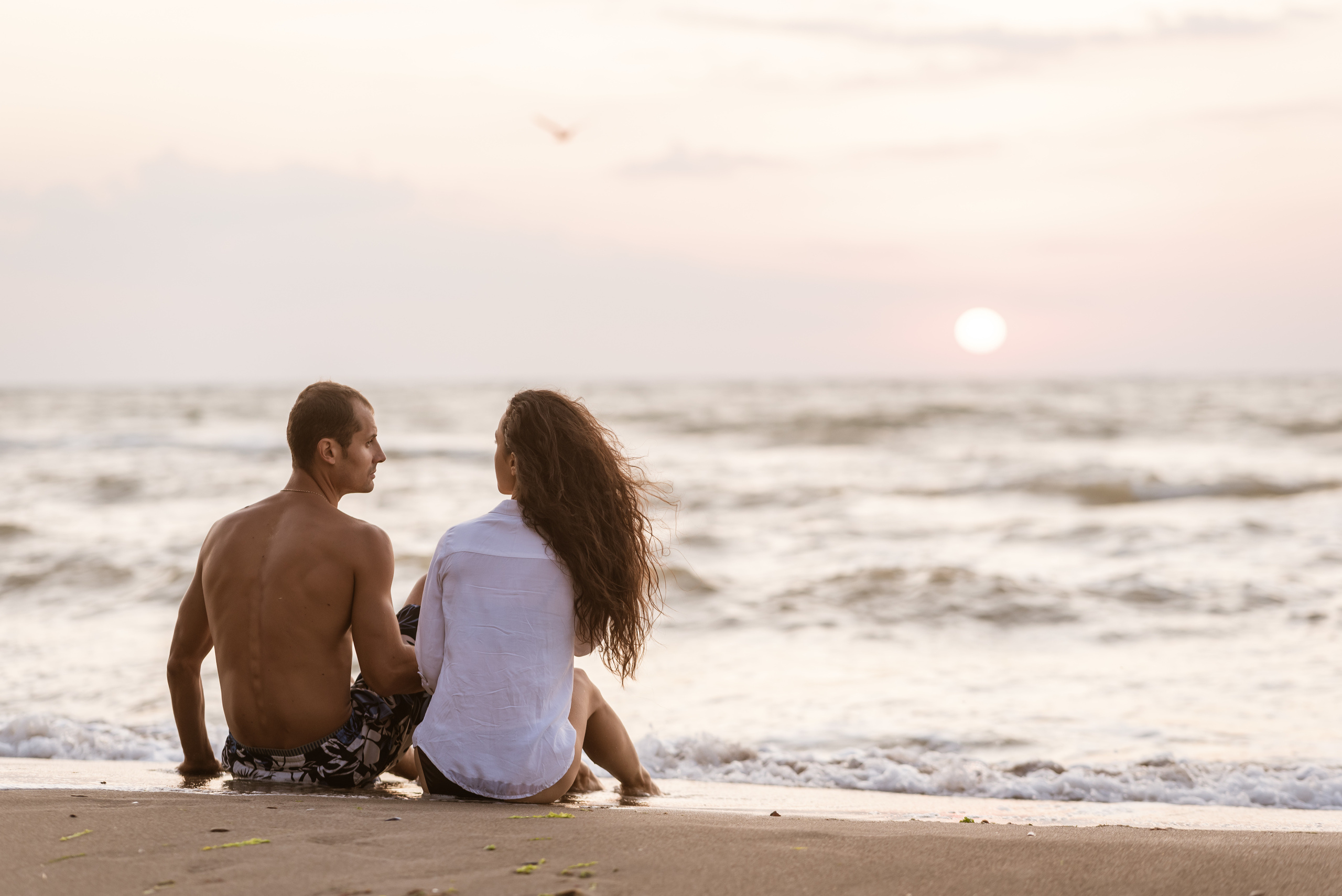 Санжейка, рассвет, Лена и Артём