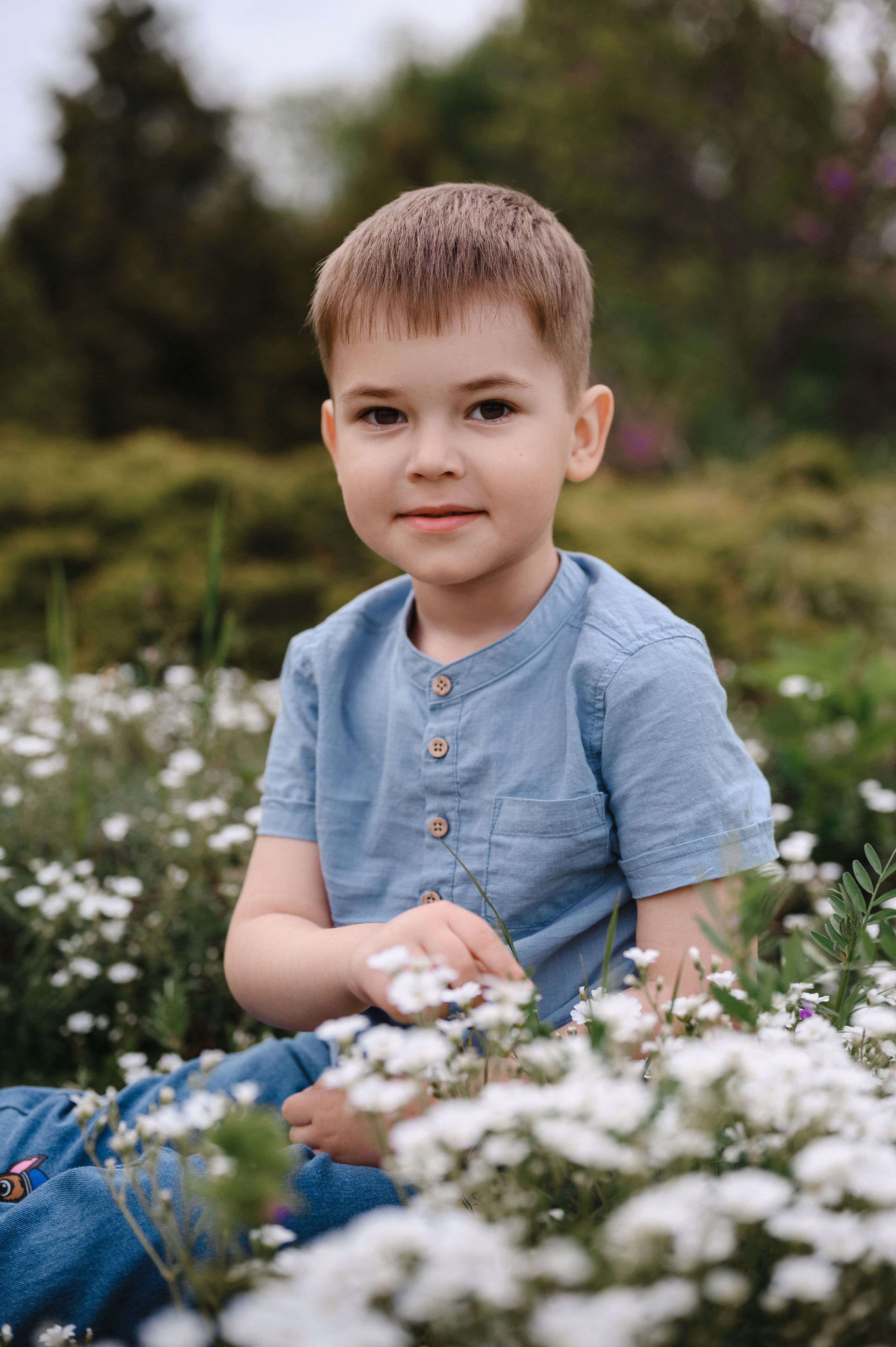 Оля, Макс и Тимоша в Ботаническом саду