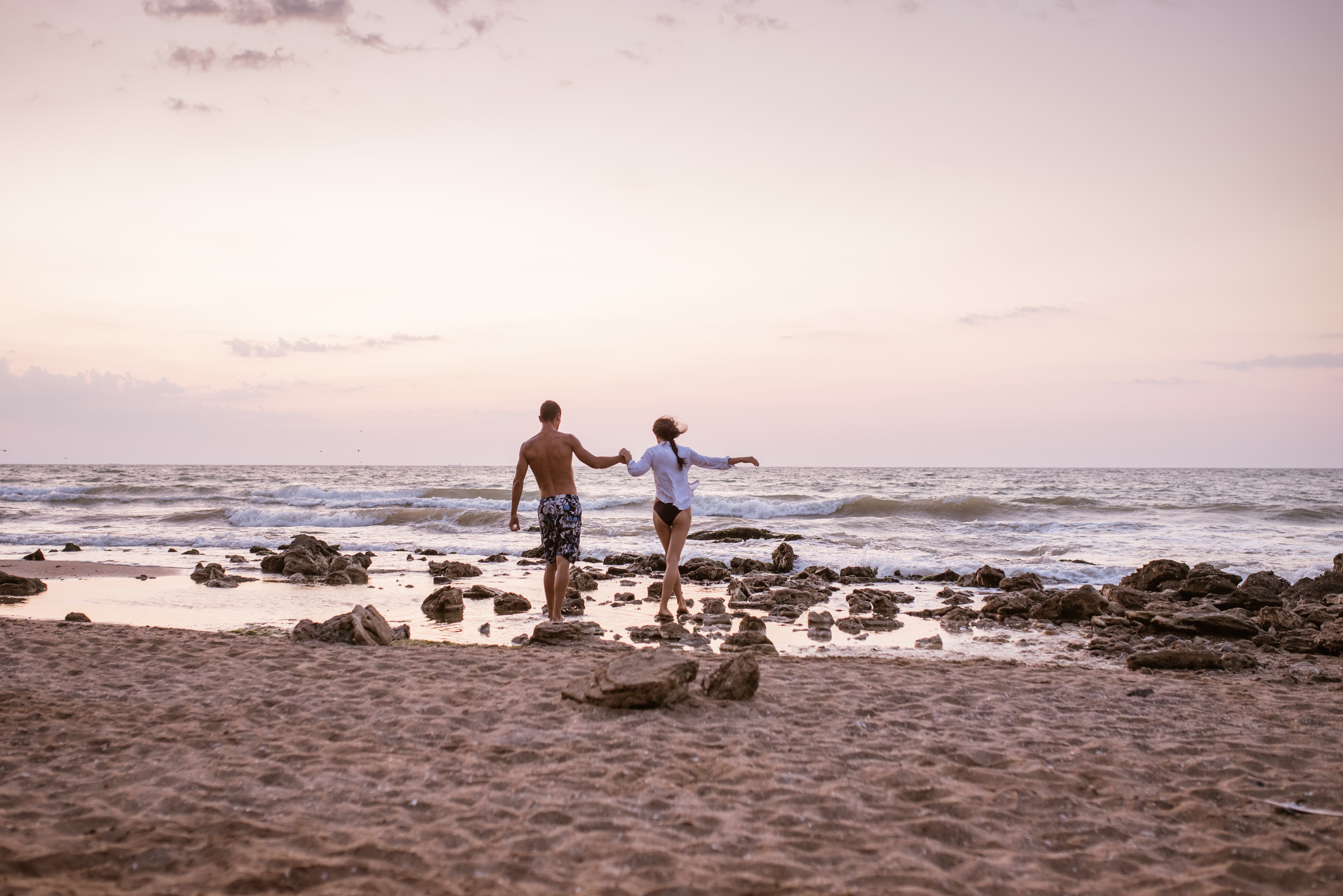 Санжейка, рассвет, Лена и Артём