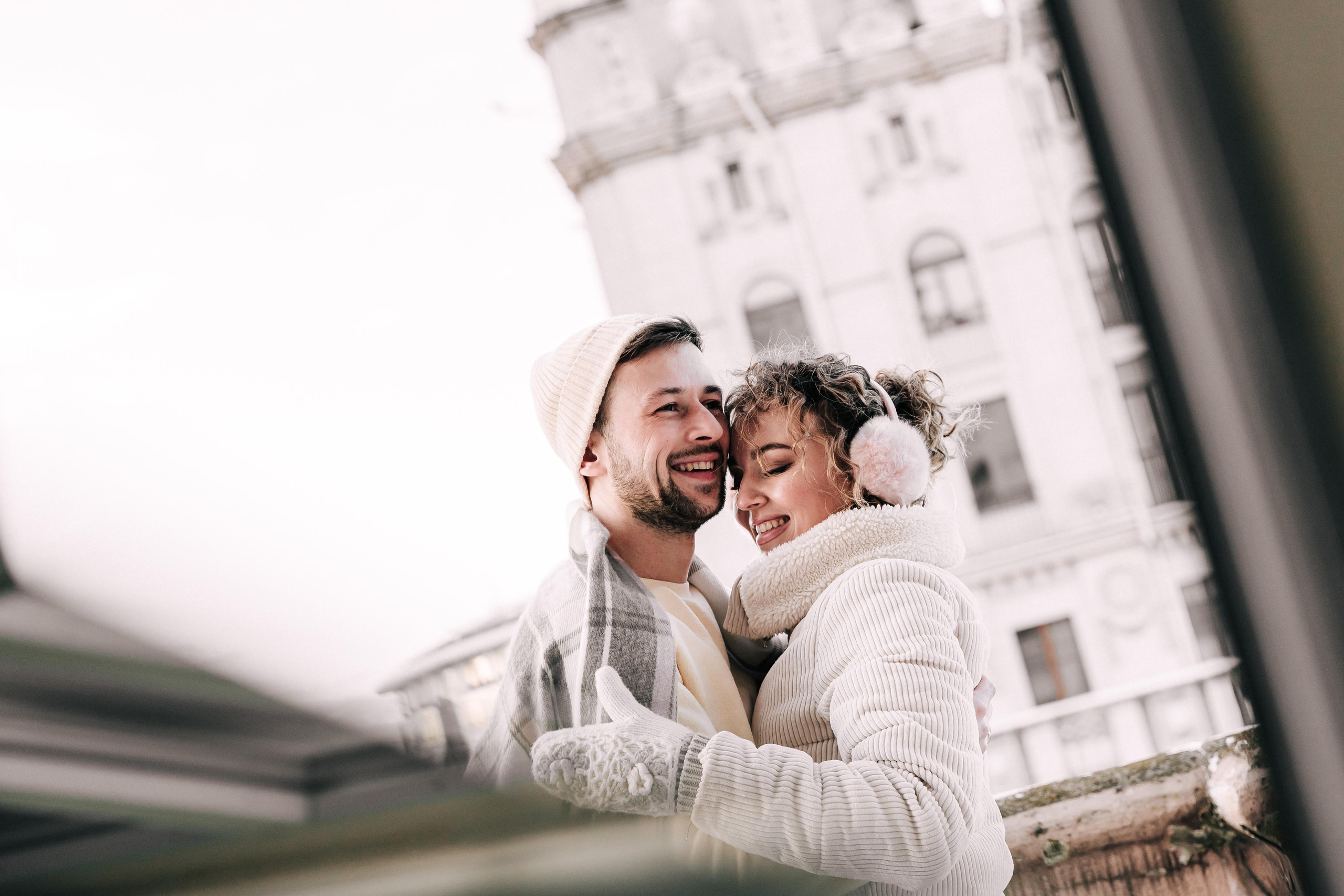 A winter fairy tale in the city center. Wedding and family photographer