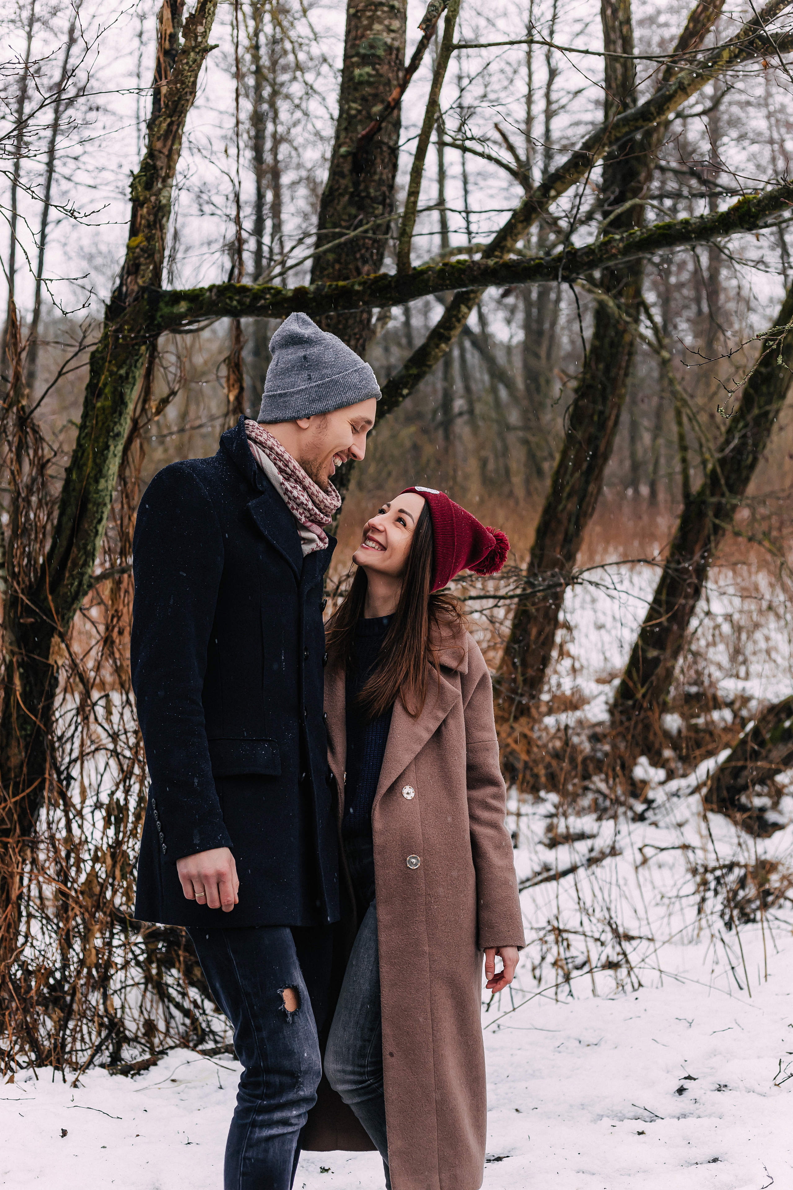 The winter story of Ira and Stas in an unusual hotel. Wedding and family photographer