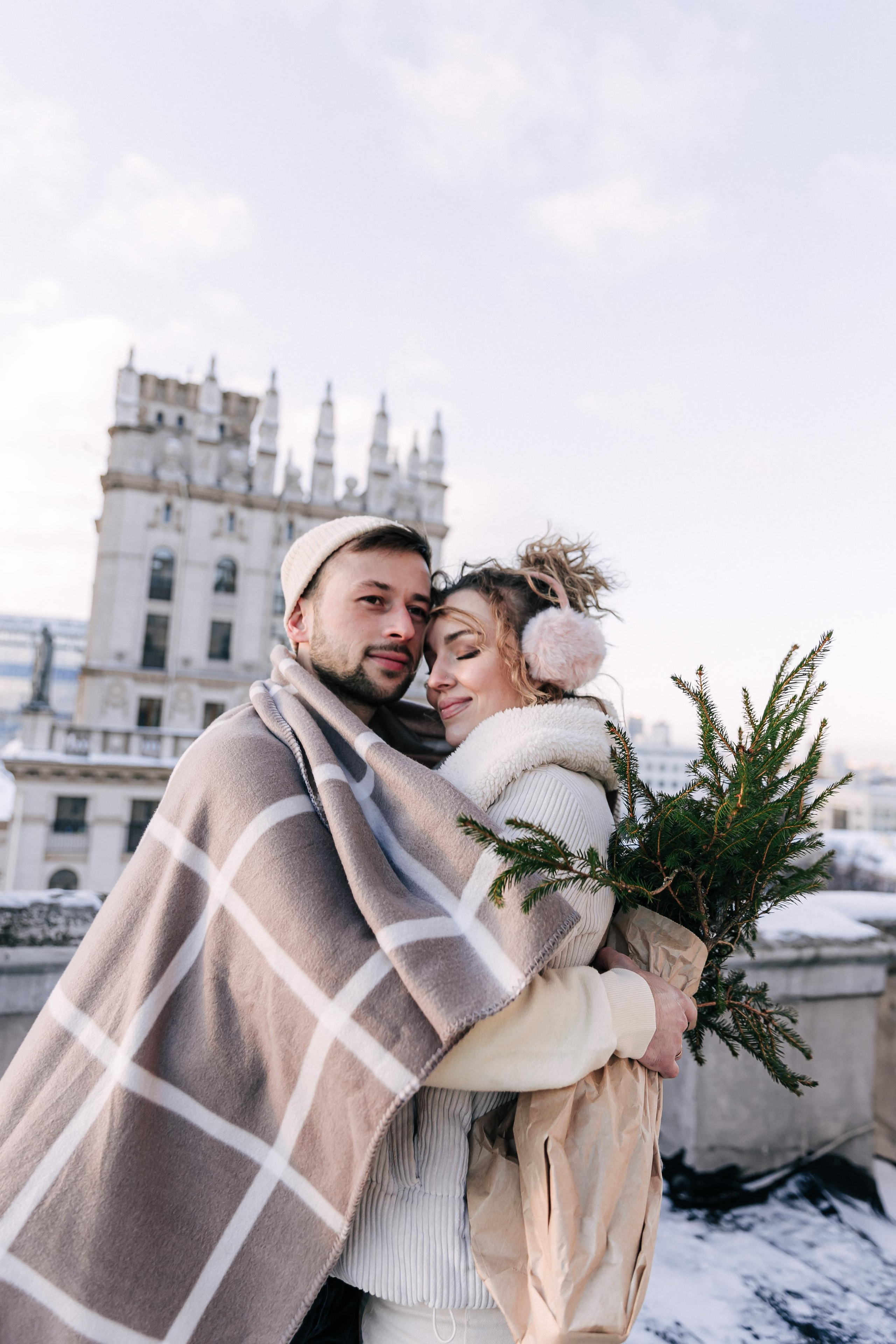 A winter fairy tale in the city center. Wedding and family photographer