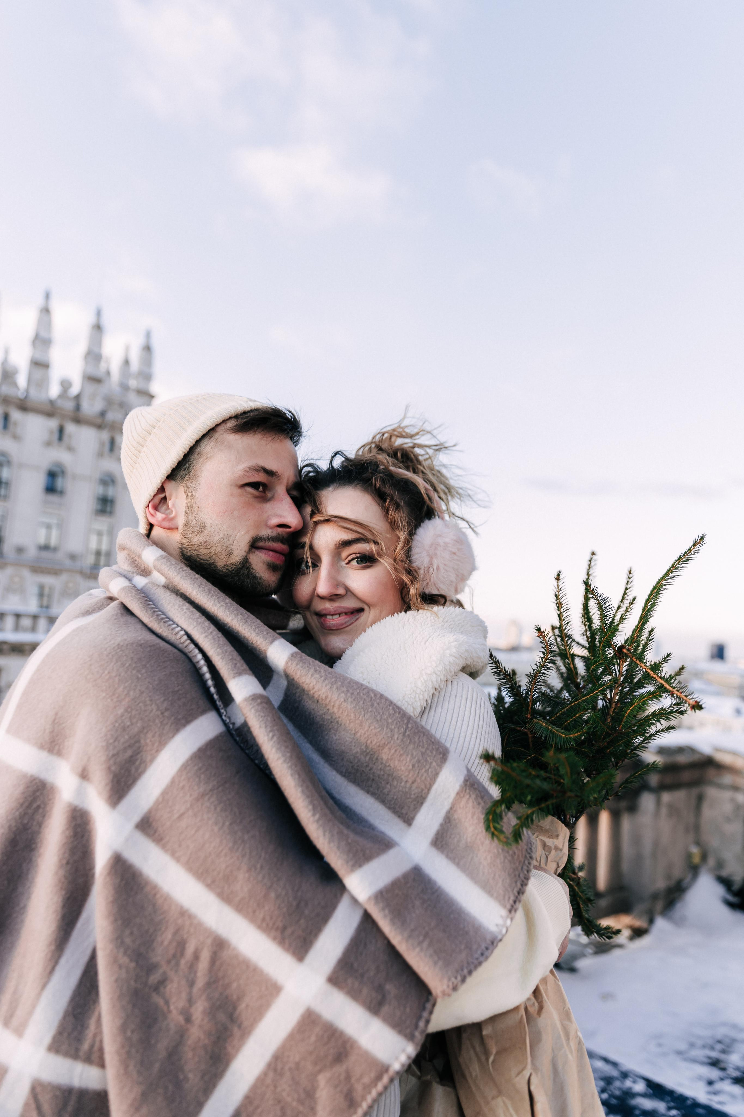A winter fairy tale in the city center. Wedding and family photographer