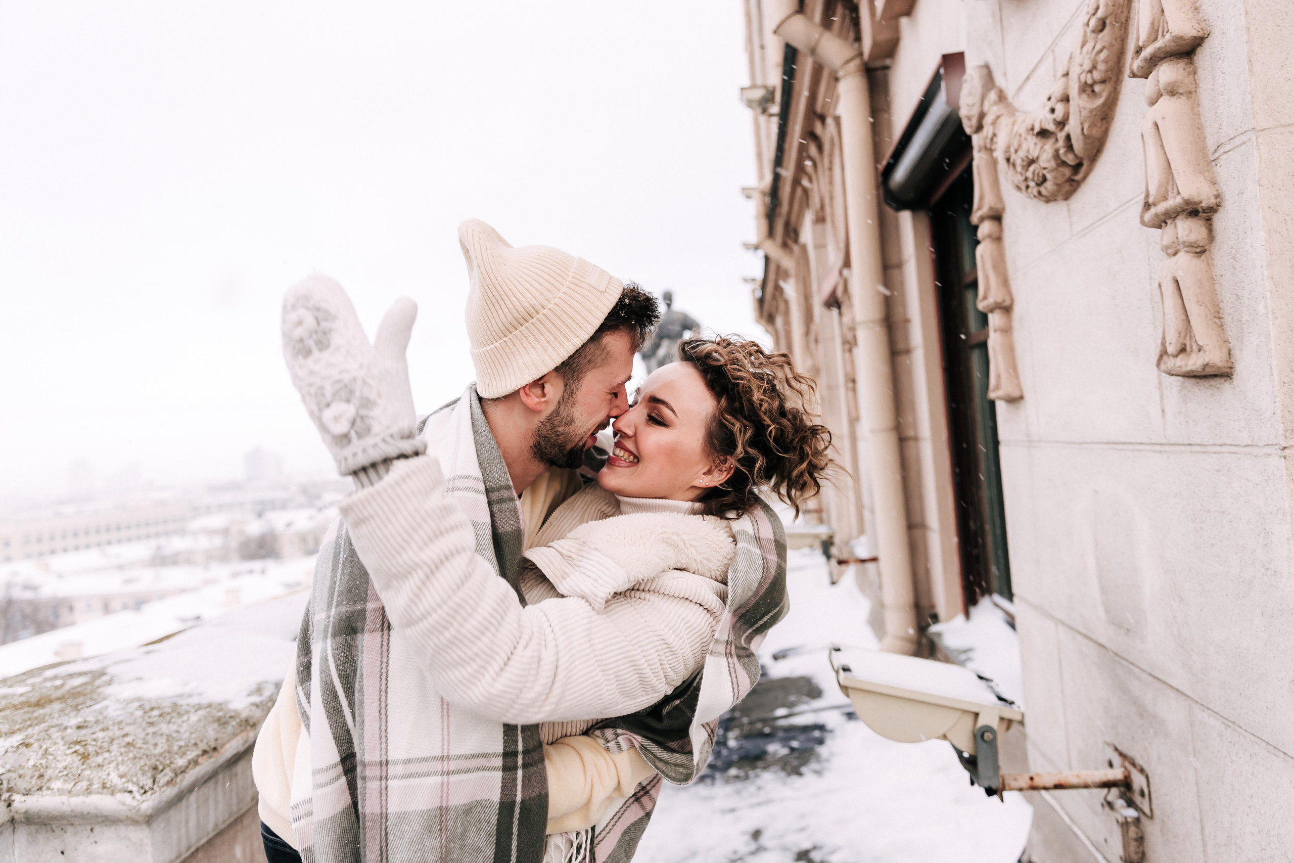 A winter fairy tale in the city center. Wedding and family photographer