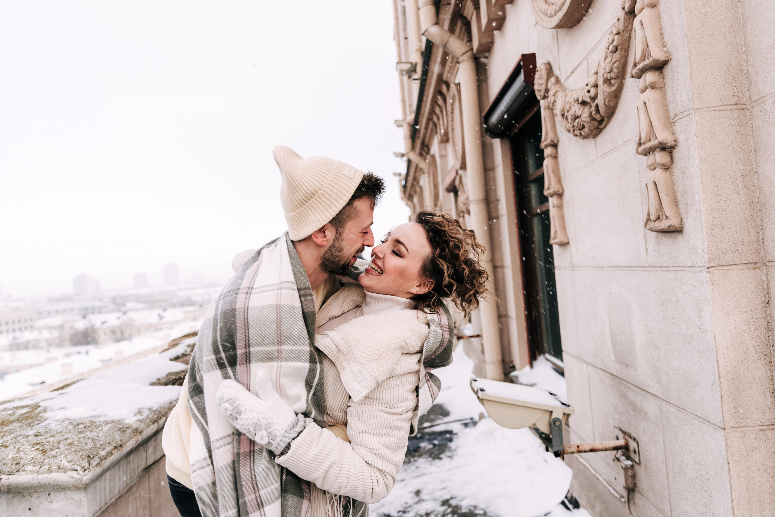 A winter fairy tale in the city center. Wedding and family photographer