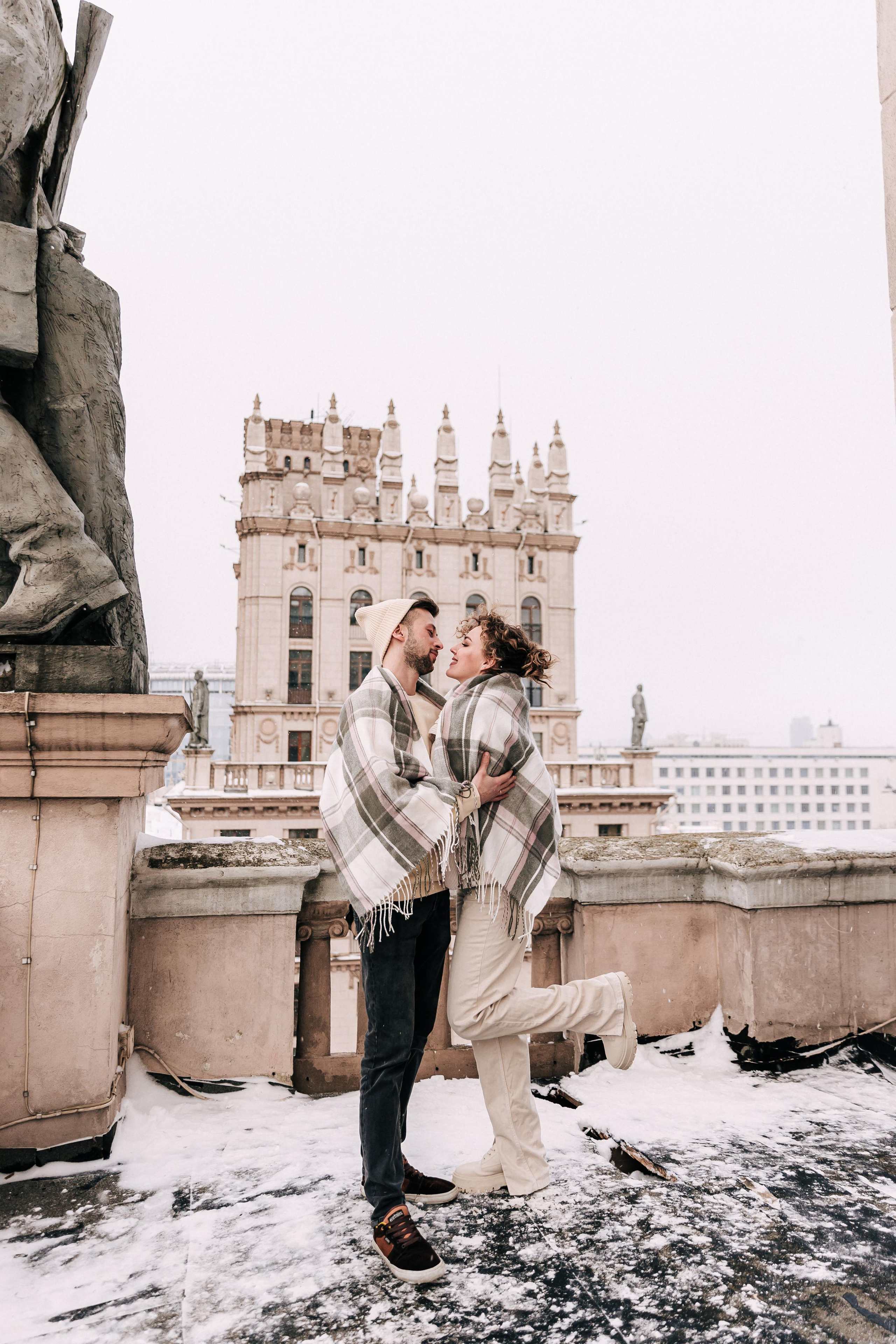A winter fairy tale in the city center. Wedding and family photographer