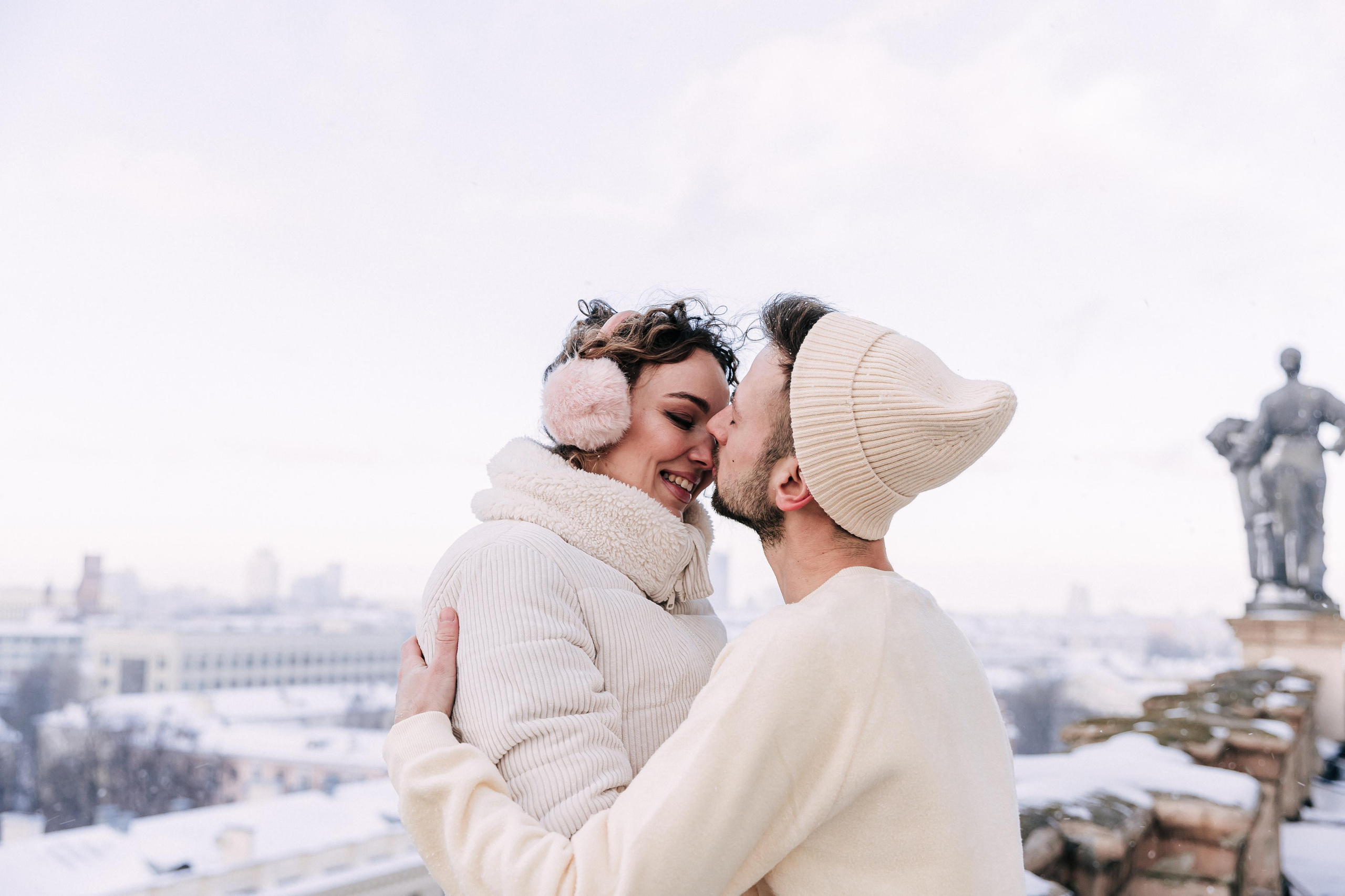 A winter fairy tale in the city center. Wedding and family photographer