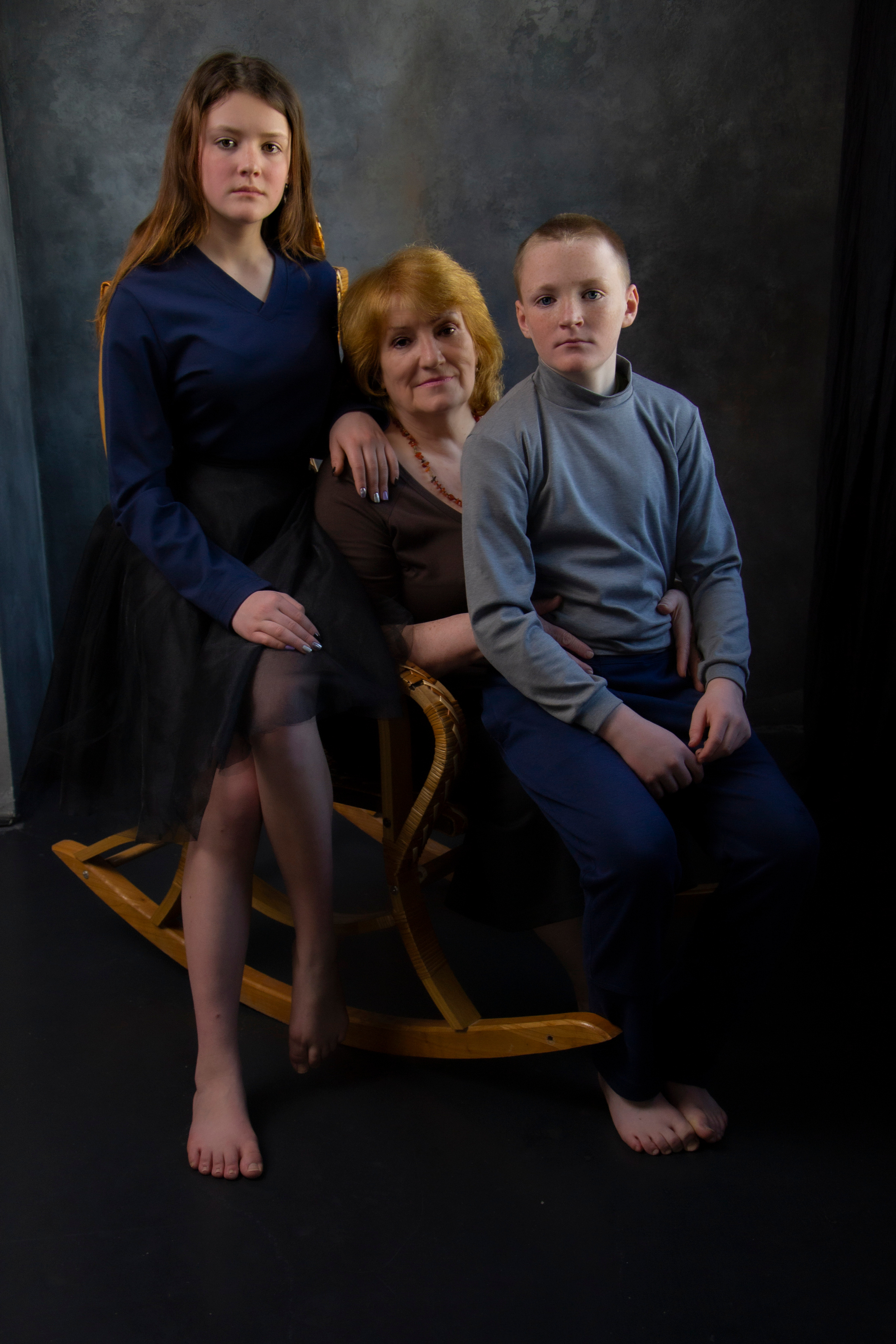 Stepanovs (dark studio). My name is Irina I am a family and portrait photographer