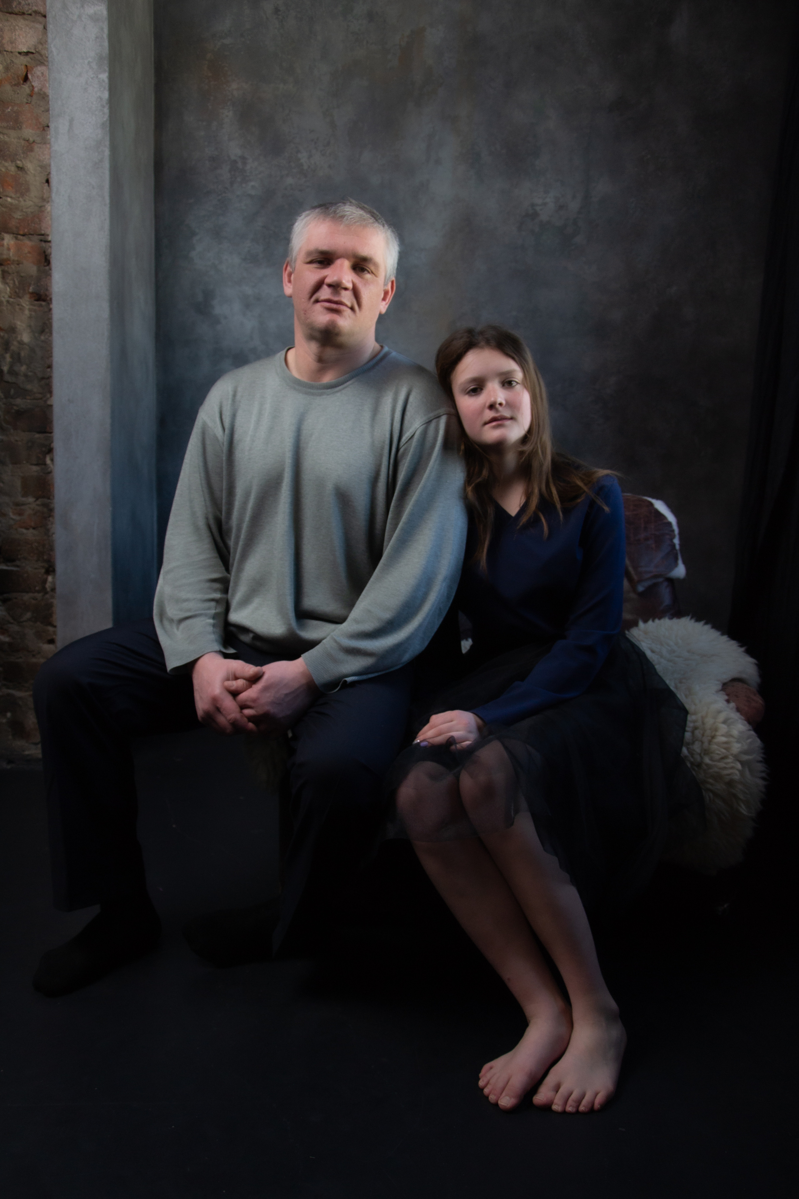 Stepanovs (dark studio). My name is Irina I am a family and portrait photographer