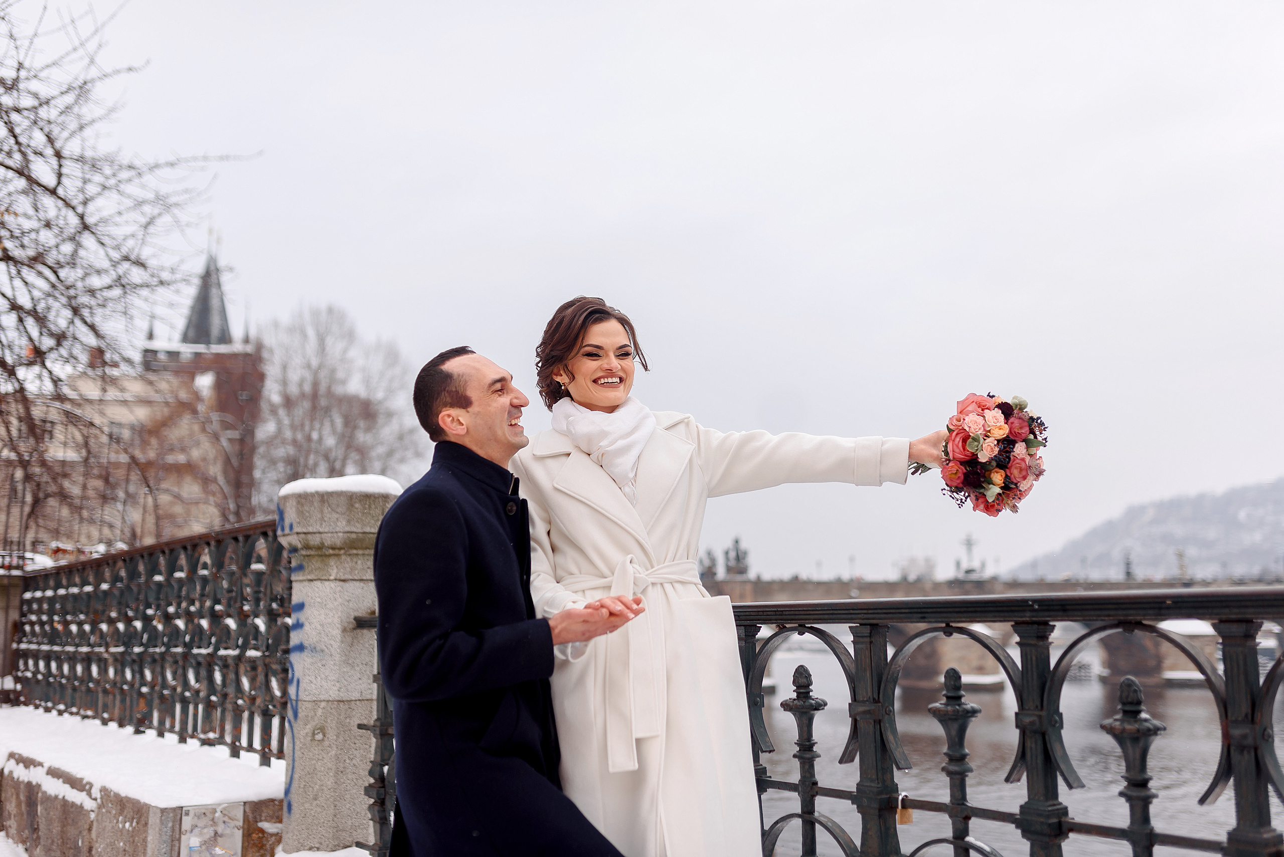 Зимняя свадьба в Праге. Wedding and family photographer