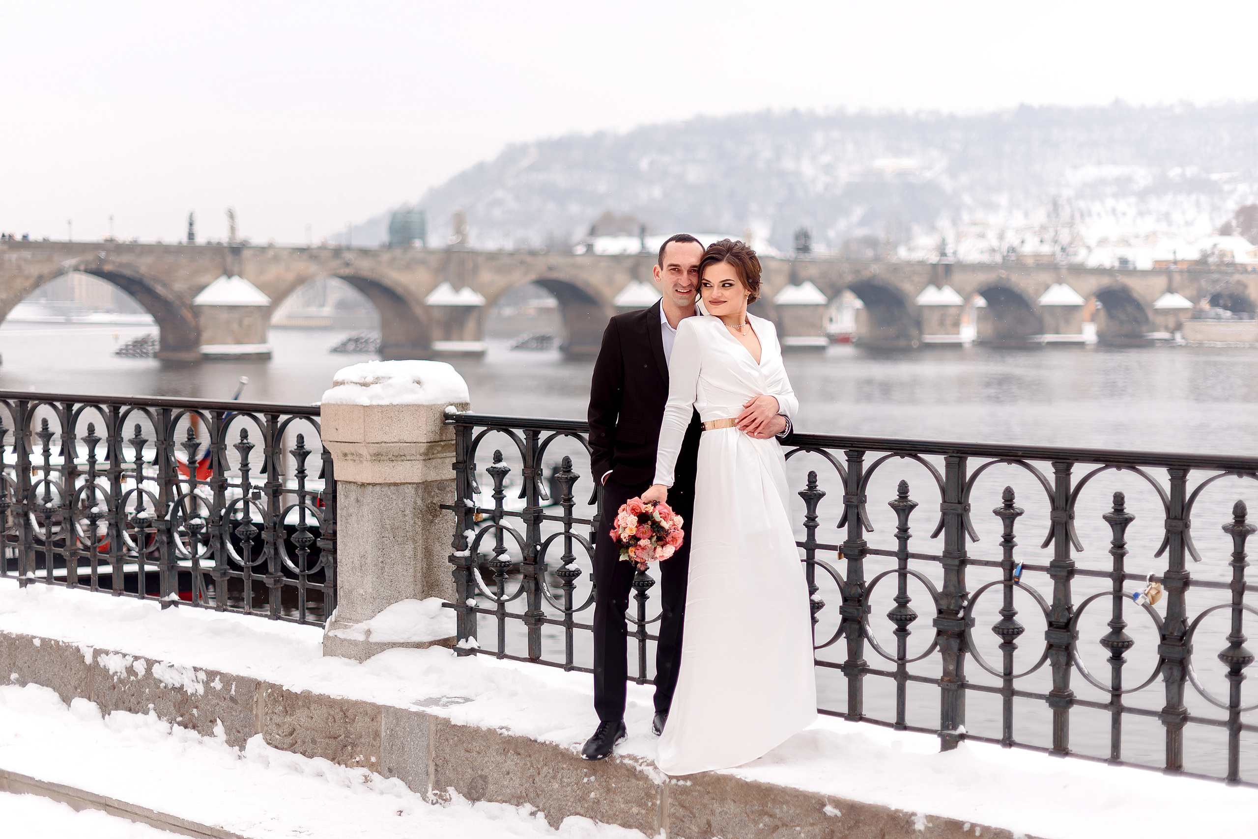 Зимняя свадьба в Праге. Wedding and family photographer