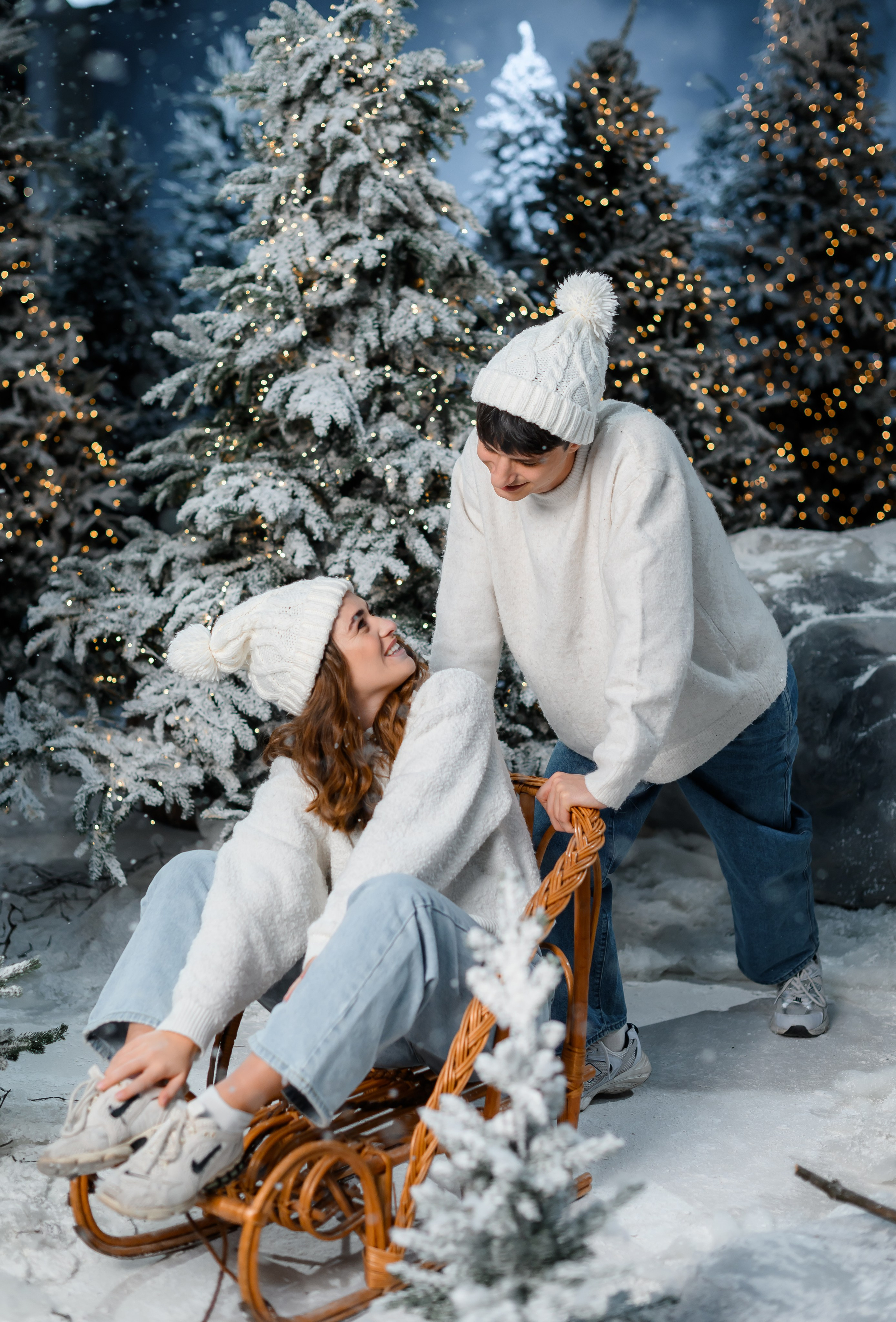 Засніжений ліс. Сімейний та дитячий фотограф в Києві та Ірпені Тетяна Чайка