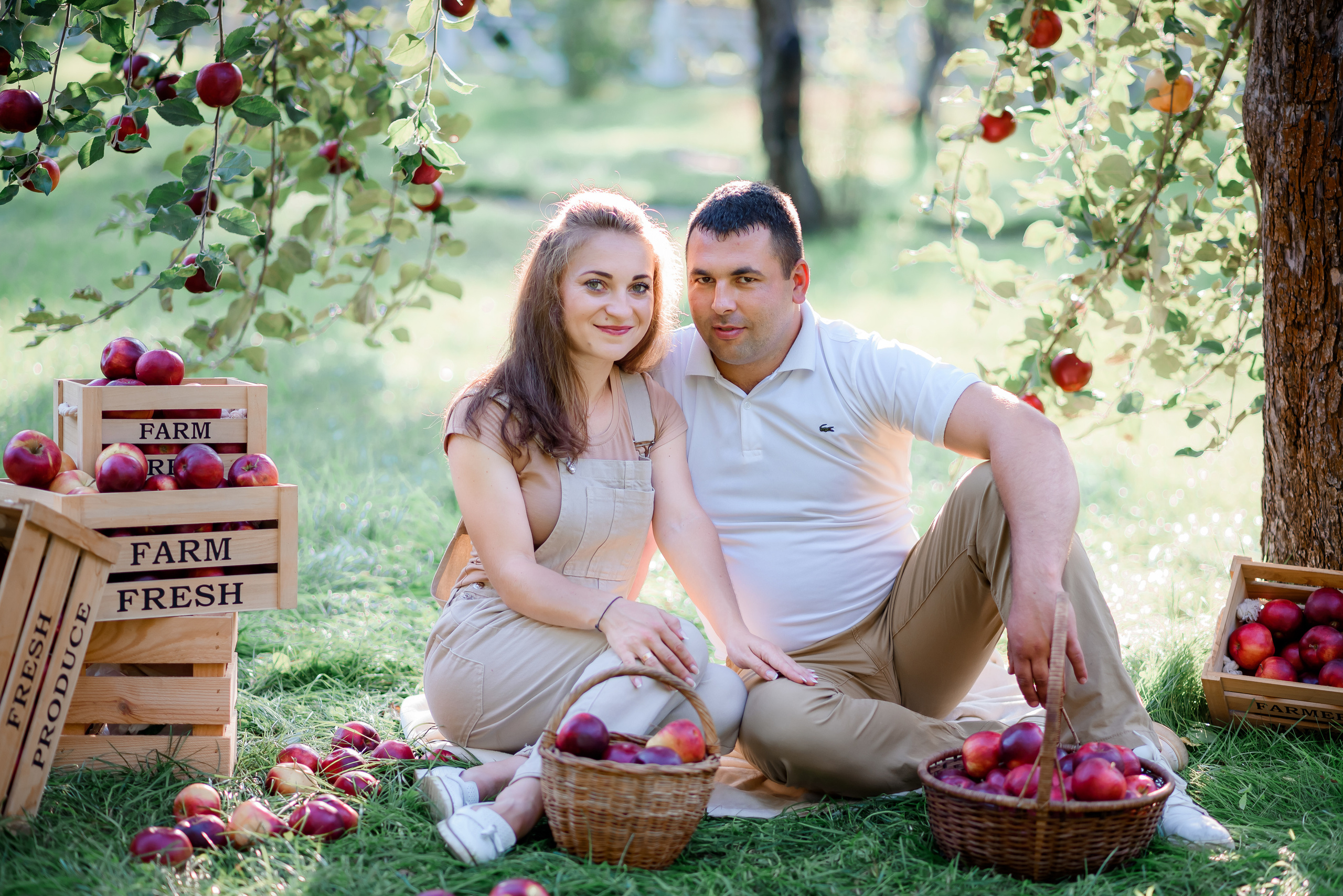 Збір врожаю (з яблоками та кавунами). Сімейний та дитячий фотограф в Києві та Ірпені Тетяна Чайка