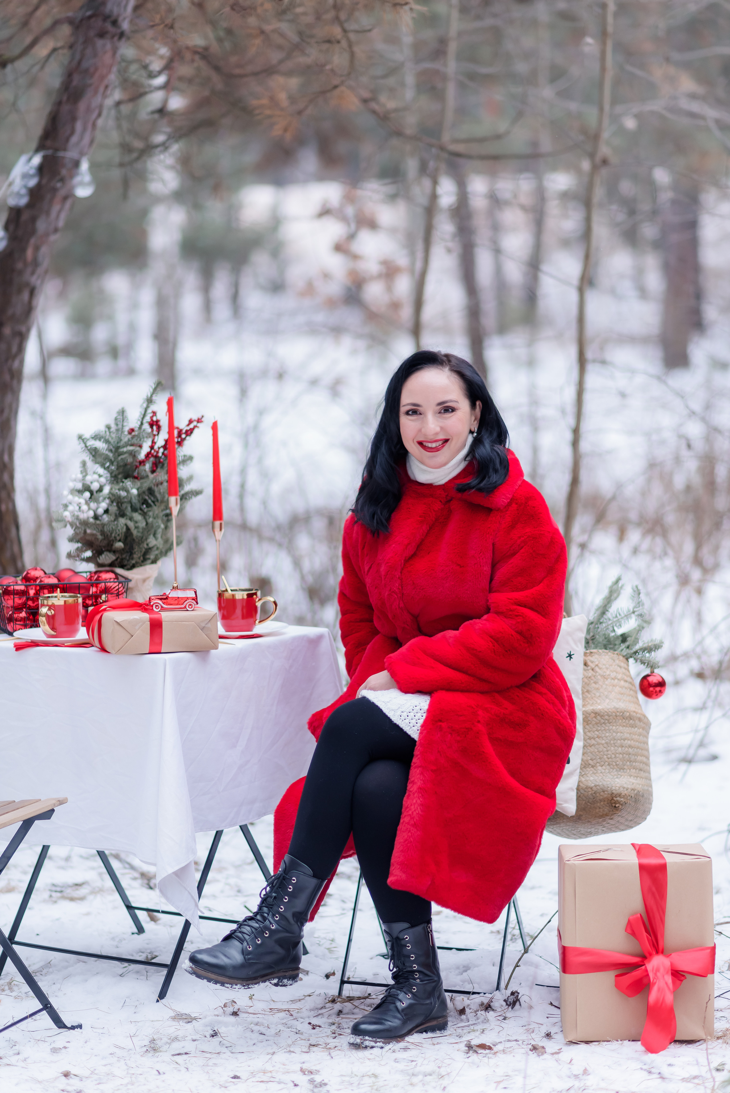 Новорічний з червоною машинкою. Сімейний та дитячий фотограф в Києві та Ірпені Тетяна Чайка