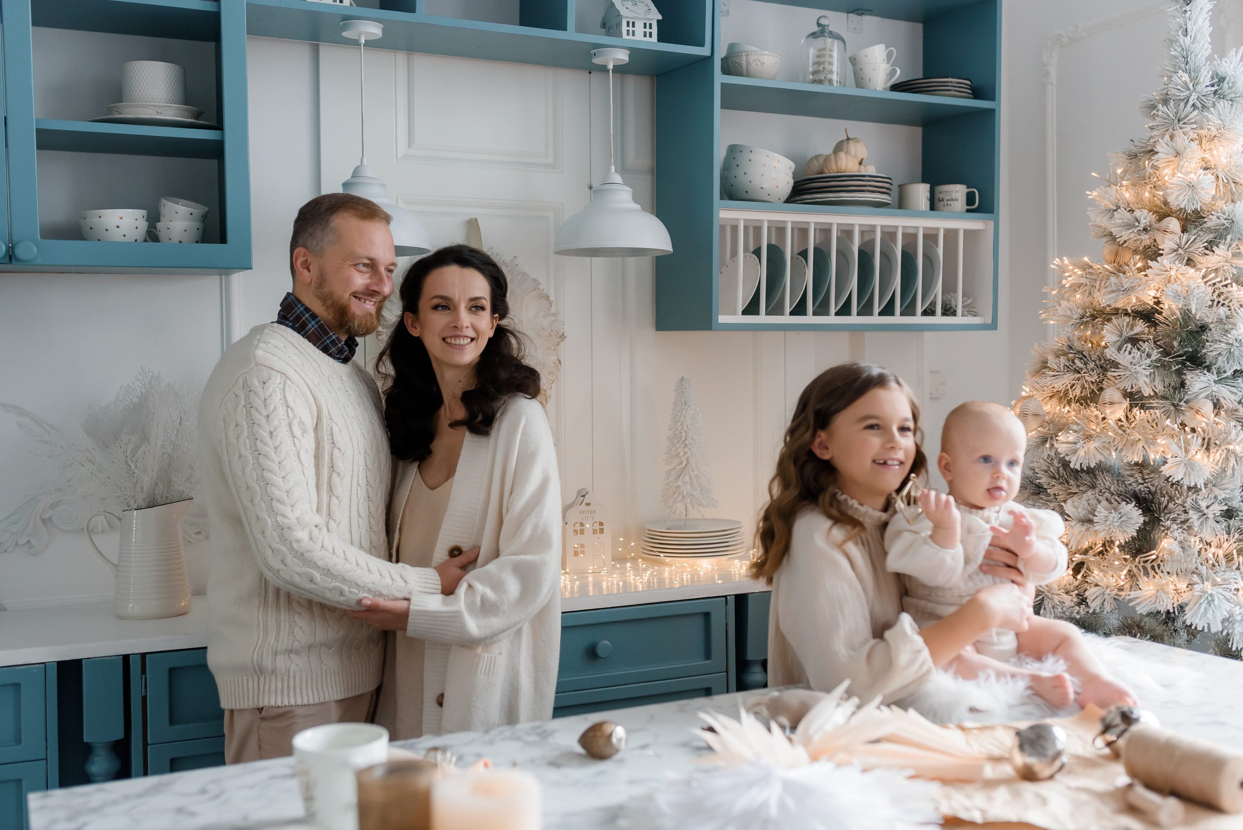 Новорічна сімейна зйомка. МонохромСтудио. Сімейний та дитячий фотограф в Києві та Ірпені Тетяна Чайка