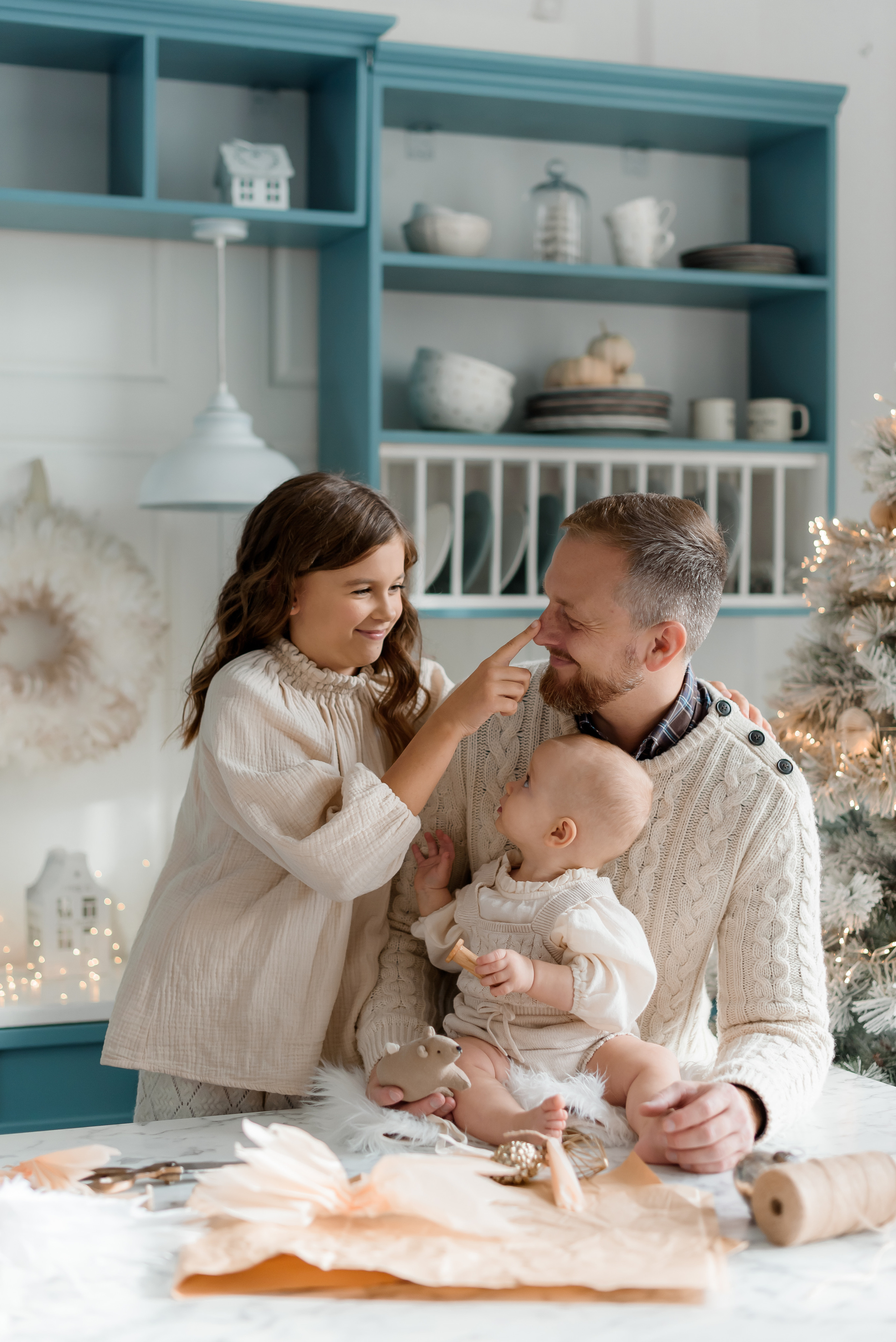 Новорічна сімейна зйомка. МонохромСтудио. Сімейний та дитячий фотограф в Києві та Ірпені Тетяна Чайка