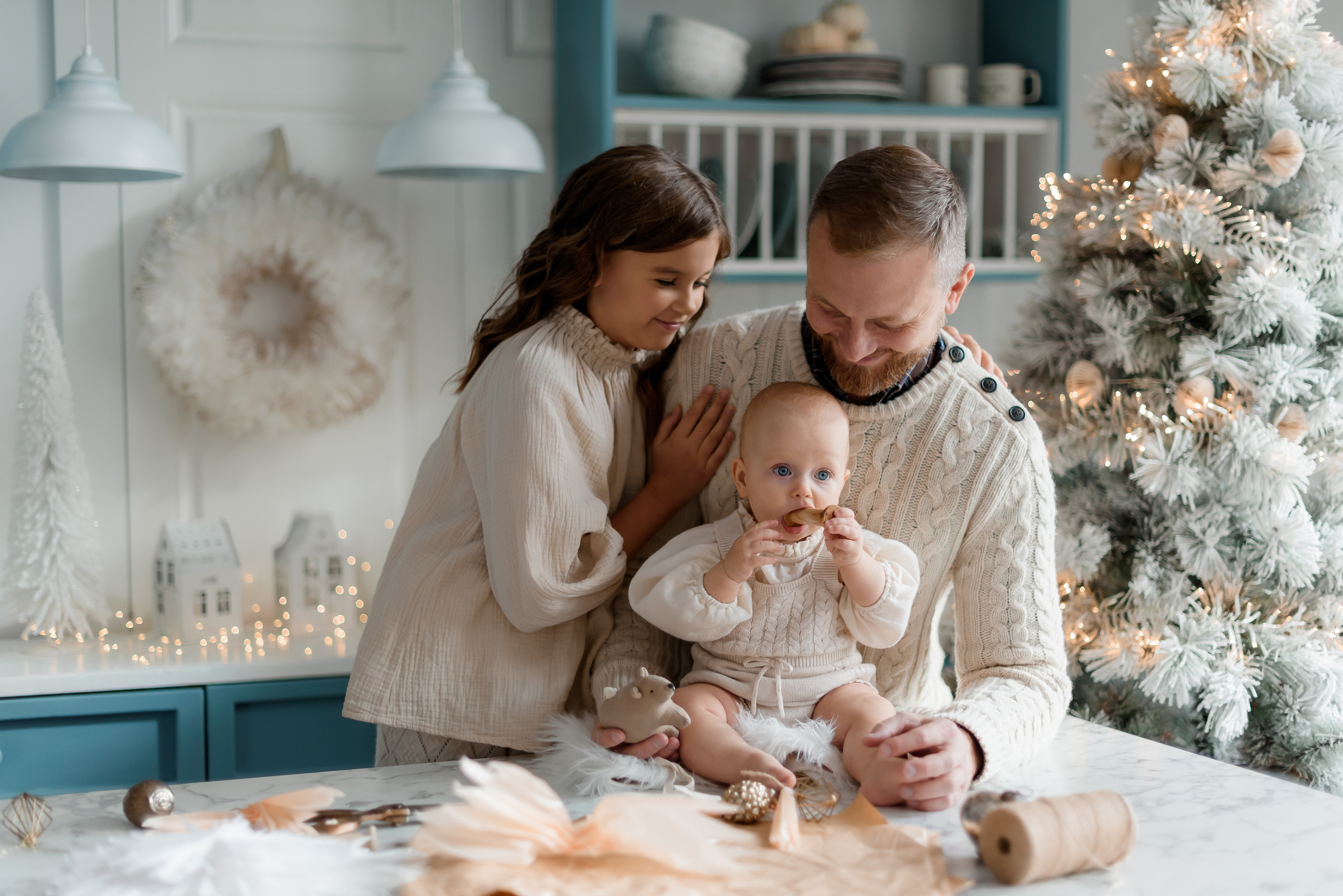 Новорічна сімейна зйомка. МонохромСтудио. Сімейний та дитячий фотограф в Києві та Ірпені Тетяна Чайка