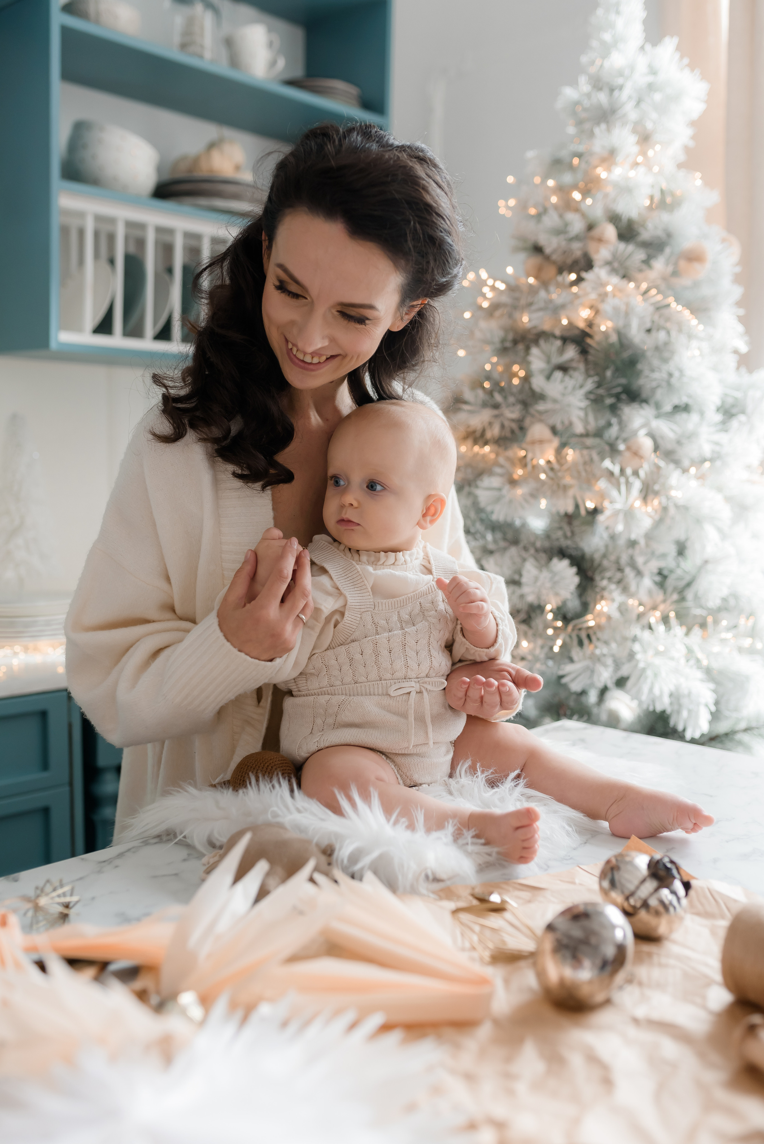 Новорічна сімейна зйомка. МонохромСтудио. Сімейний та дитячий фотограф в Києві та Ірпені Тетяна Чайка