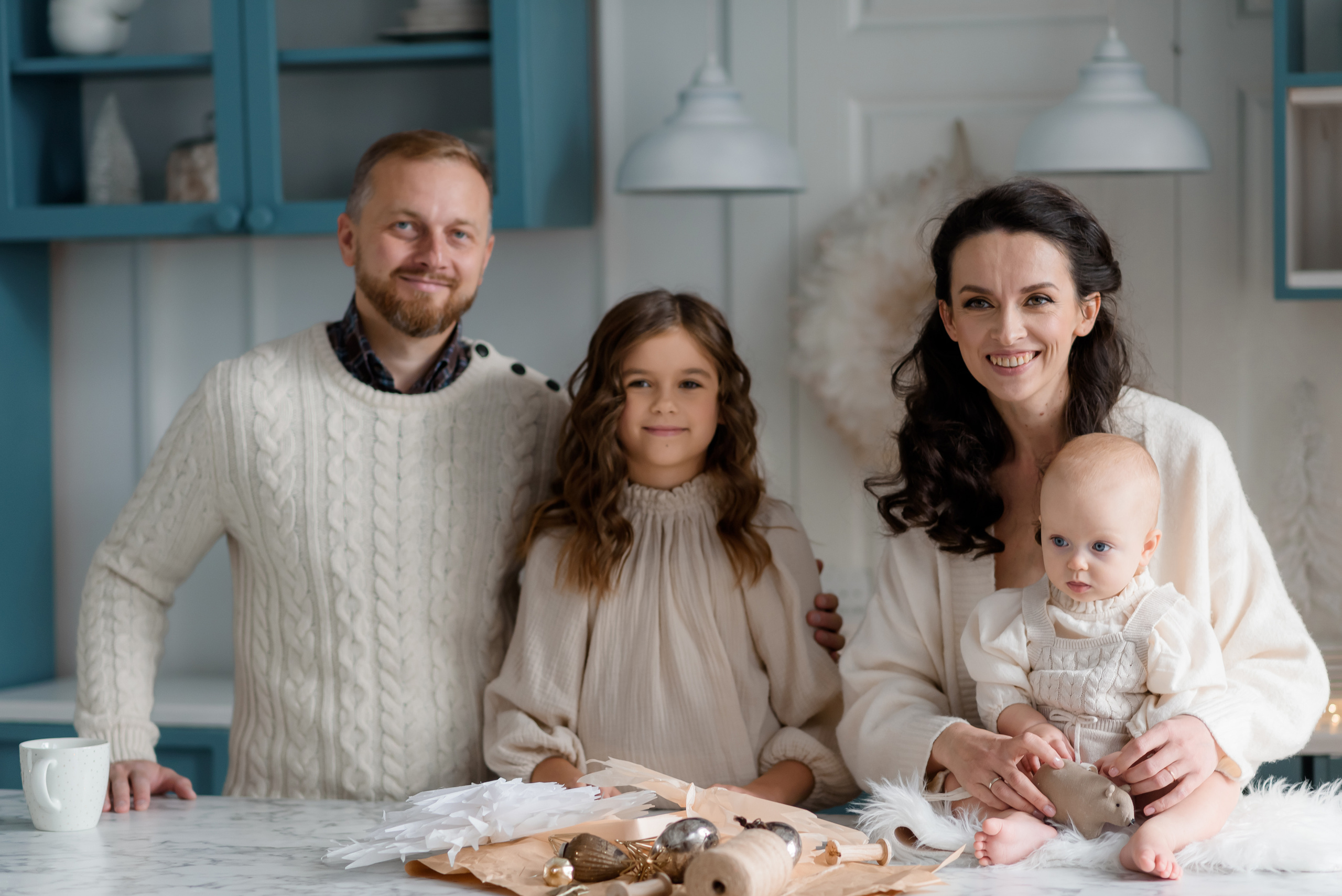 Новорічна сімейна зйомка. МонохромСтудио. Сімейний та дитячий фотограф в Києві та Ірпені Тетяна Чайка