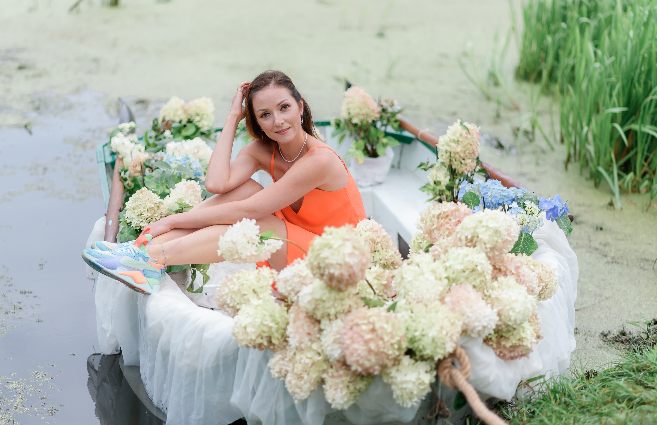 Човен з гортензіями. Сімейний та дитячий фотограф в Києві та Ірпені Тетяна Чайка