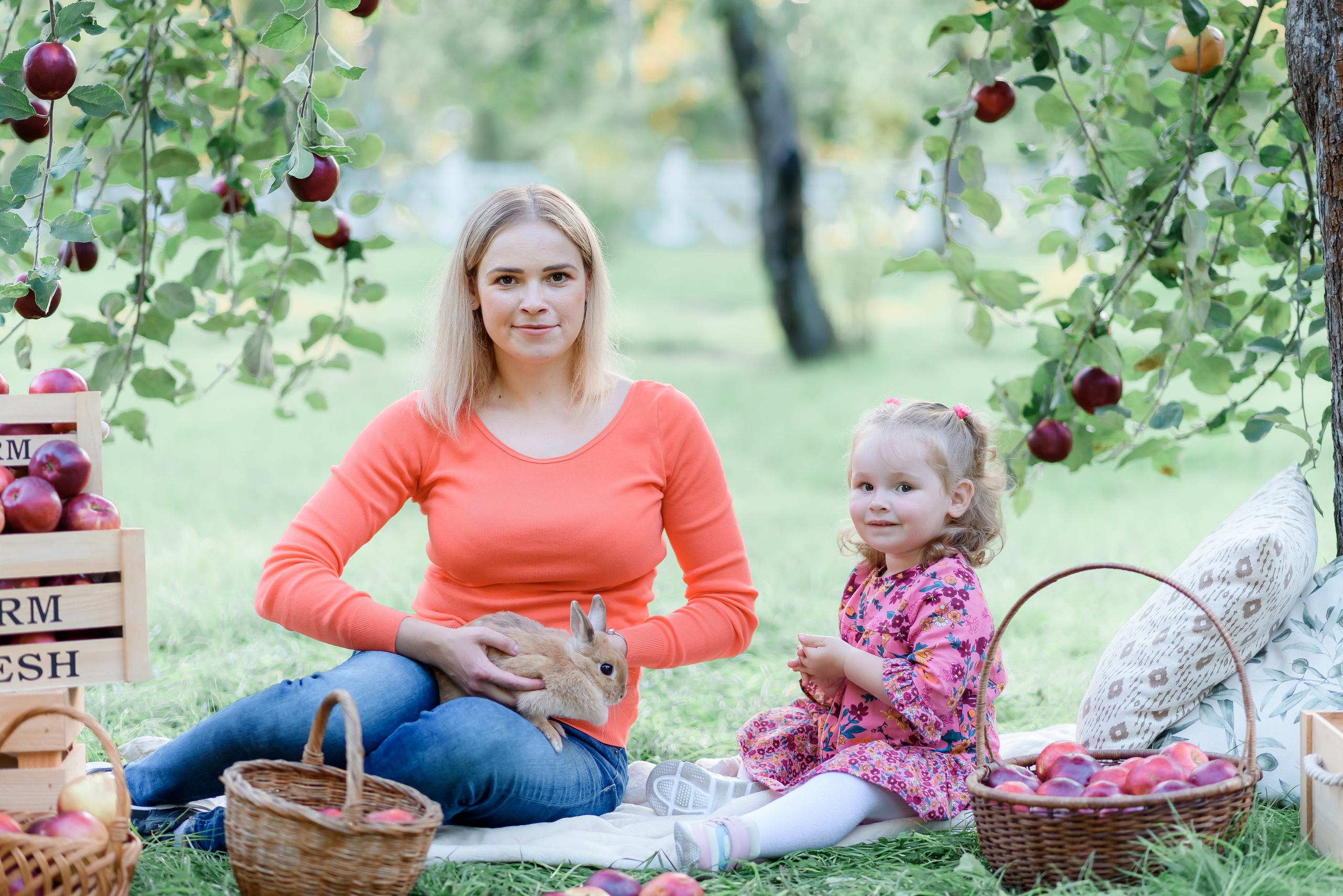 Збір врожаю (з яблоками та кавунами). Сімейний та дитячий фотограф в Києві та Ірпені Тетяна Чайка