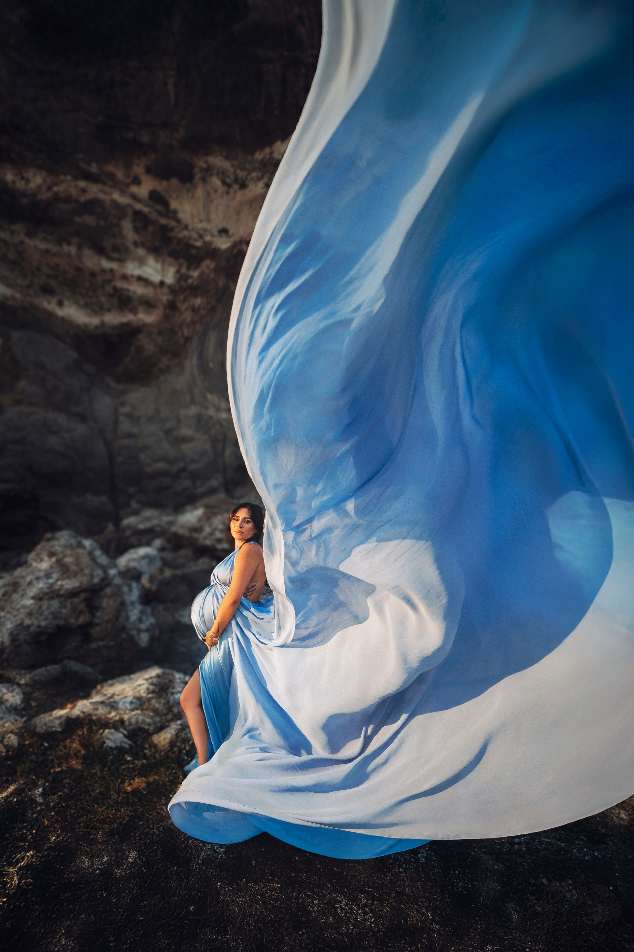 Sesión de embarazo en Tenerife – Fotos maternidad en la naturaleza. Tania Bonnet | Fotógrafa en Tenerife | Flying Dress & Family Photographer