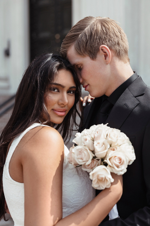 Editorial wedding portrait by Nelly Oz