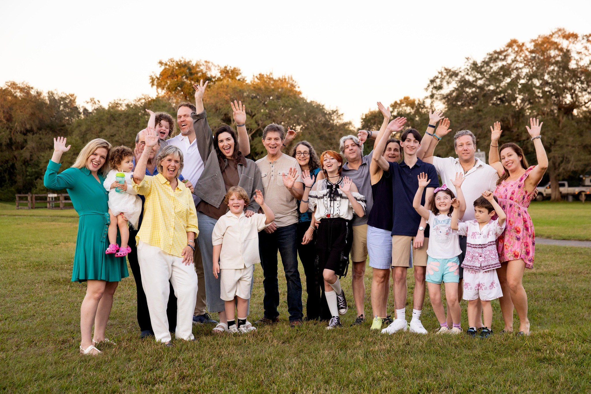 Extended family session in a park. Miami Family and Event Photographer