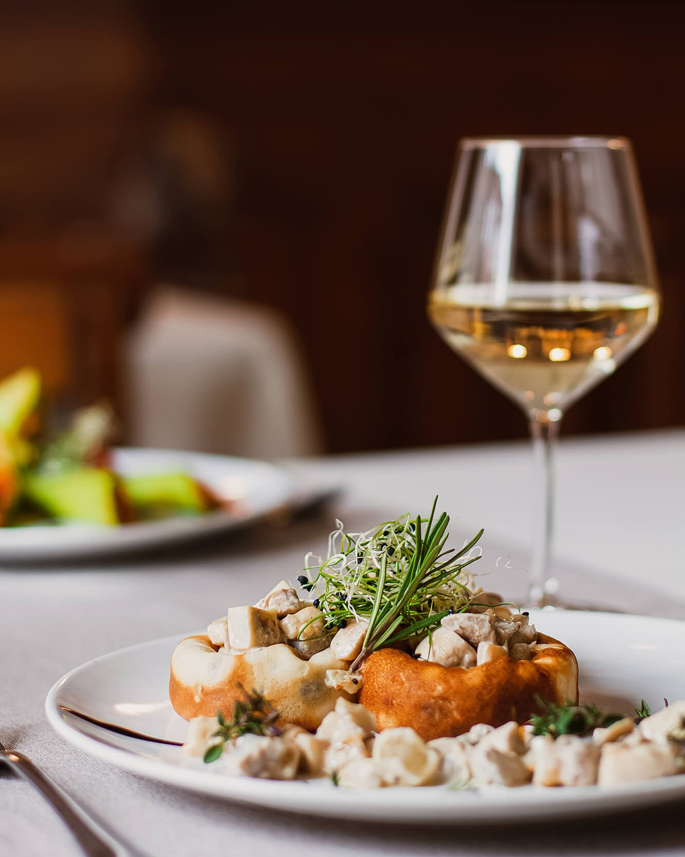 Professional food photography in Melbourne, capturing a plated fine dining dish with vibrant colors and elegant presentation.