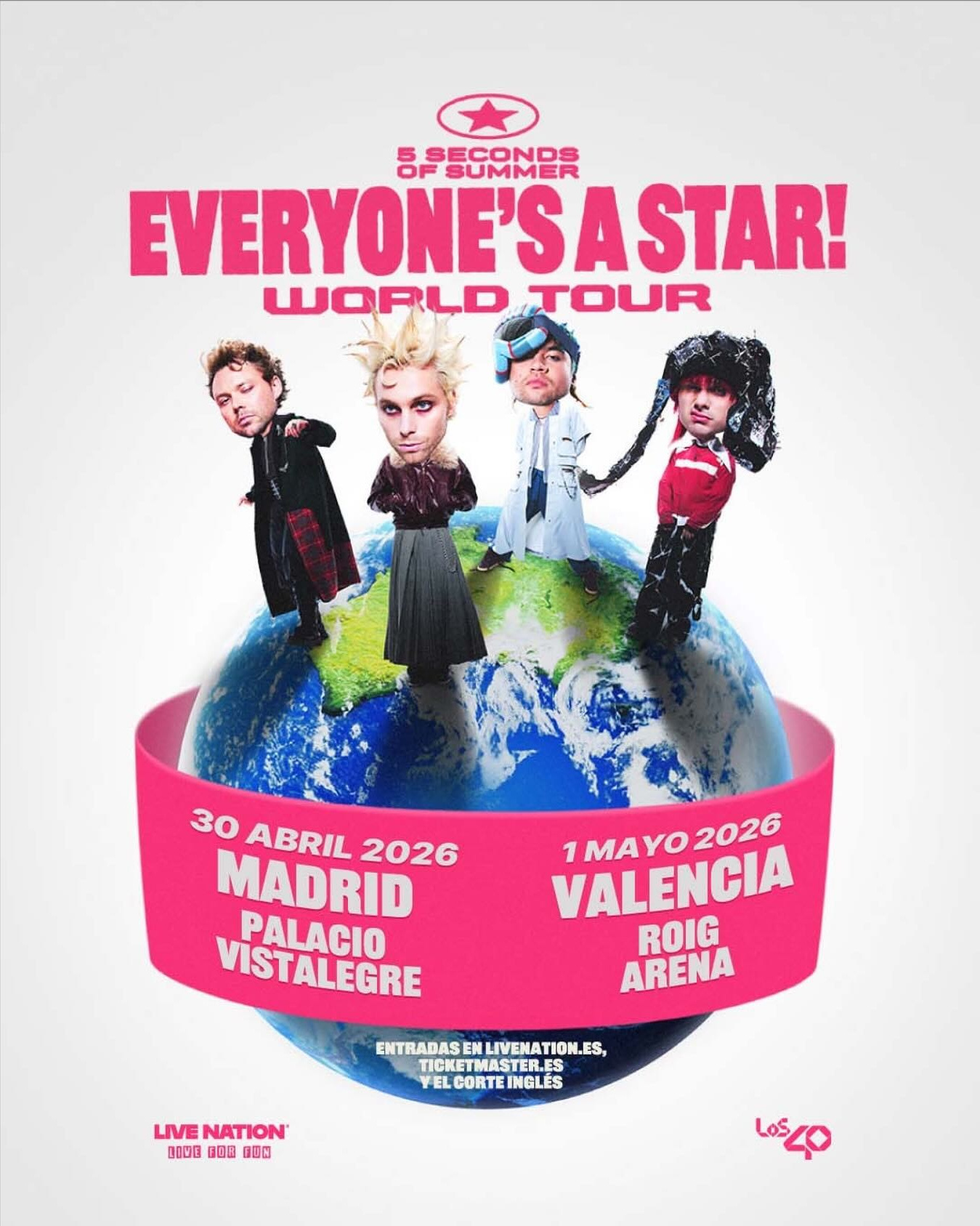 5 Seconds of Summer en Madrid 2026 — gira EVERYONE’S A STAR! | FOTKAI