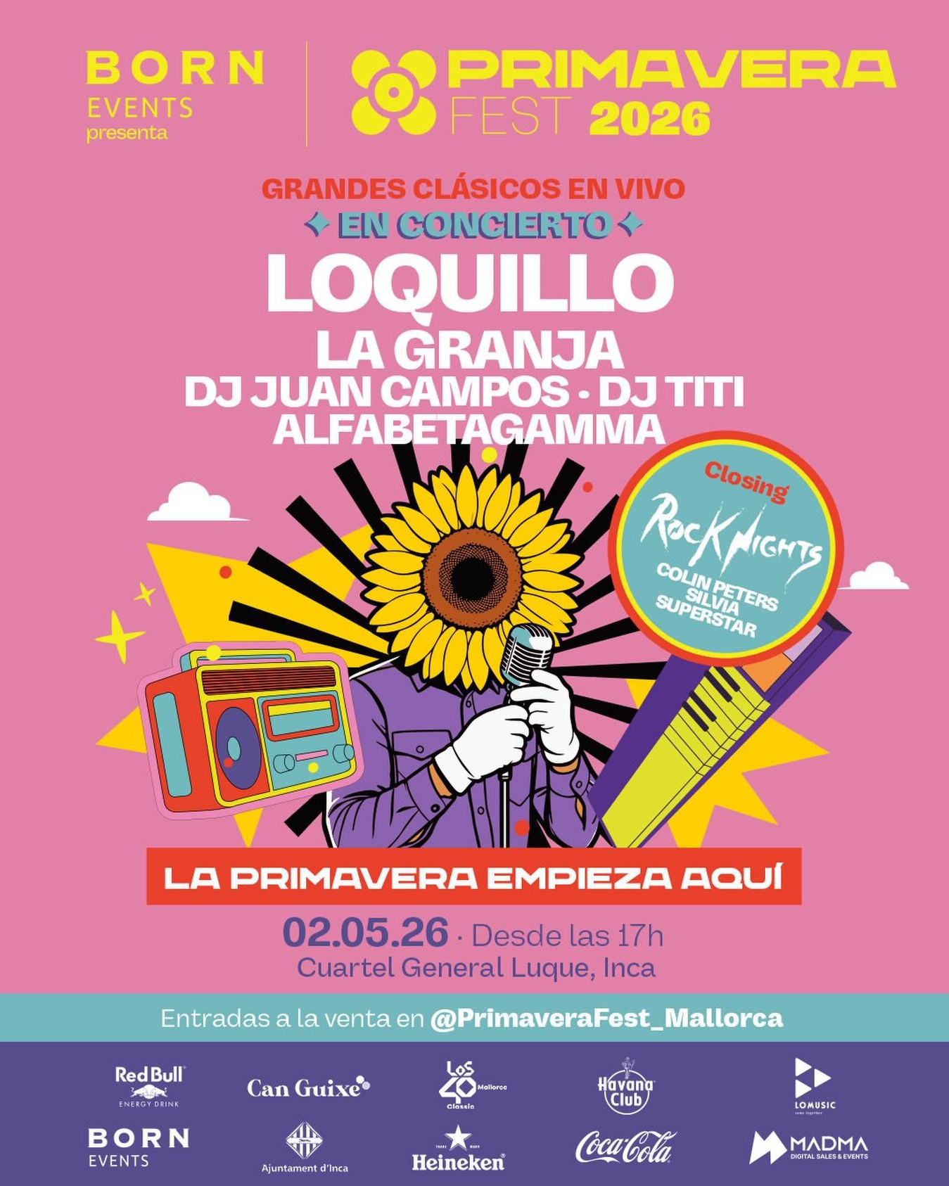 PRIMAVERA FEST MALLORCA 2026 en Inca, Mallorca: concierto de Loquillo, La Granja y Rock Nights Ibiza | FOTKAI